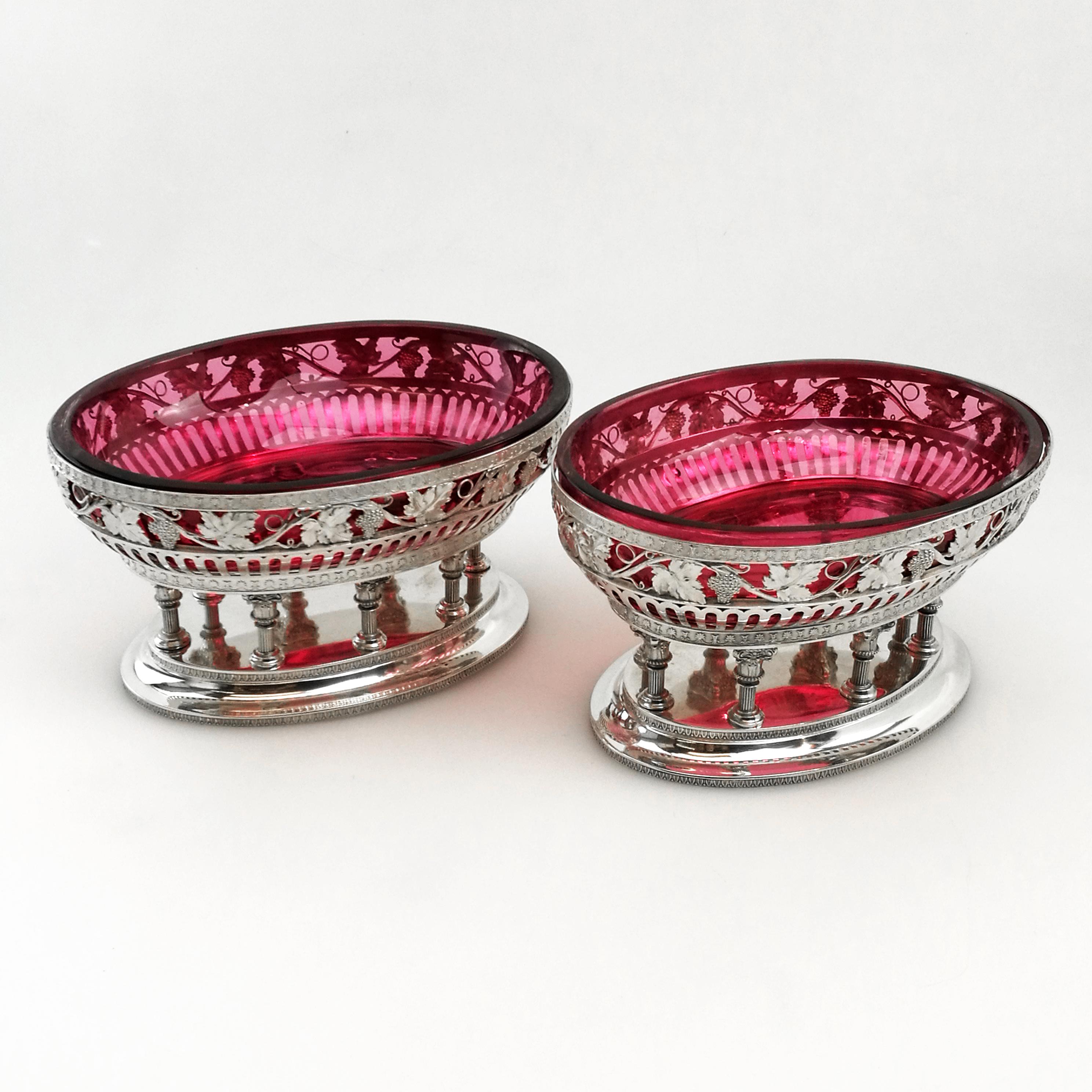 Set of 3 German Solid Silver Comports / Dishes / Centrepiece, circa 1900 4
