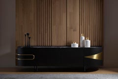 Set/3 pots, blanc et feuille d'or, fait à la main au Portugal par Greenapple