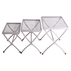 Vintage Set 3 Nesting Garden Patio Poolside Tables Att. to Woodard