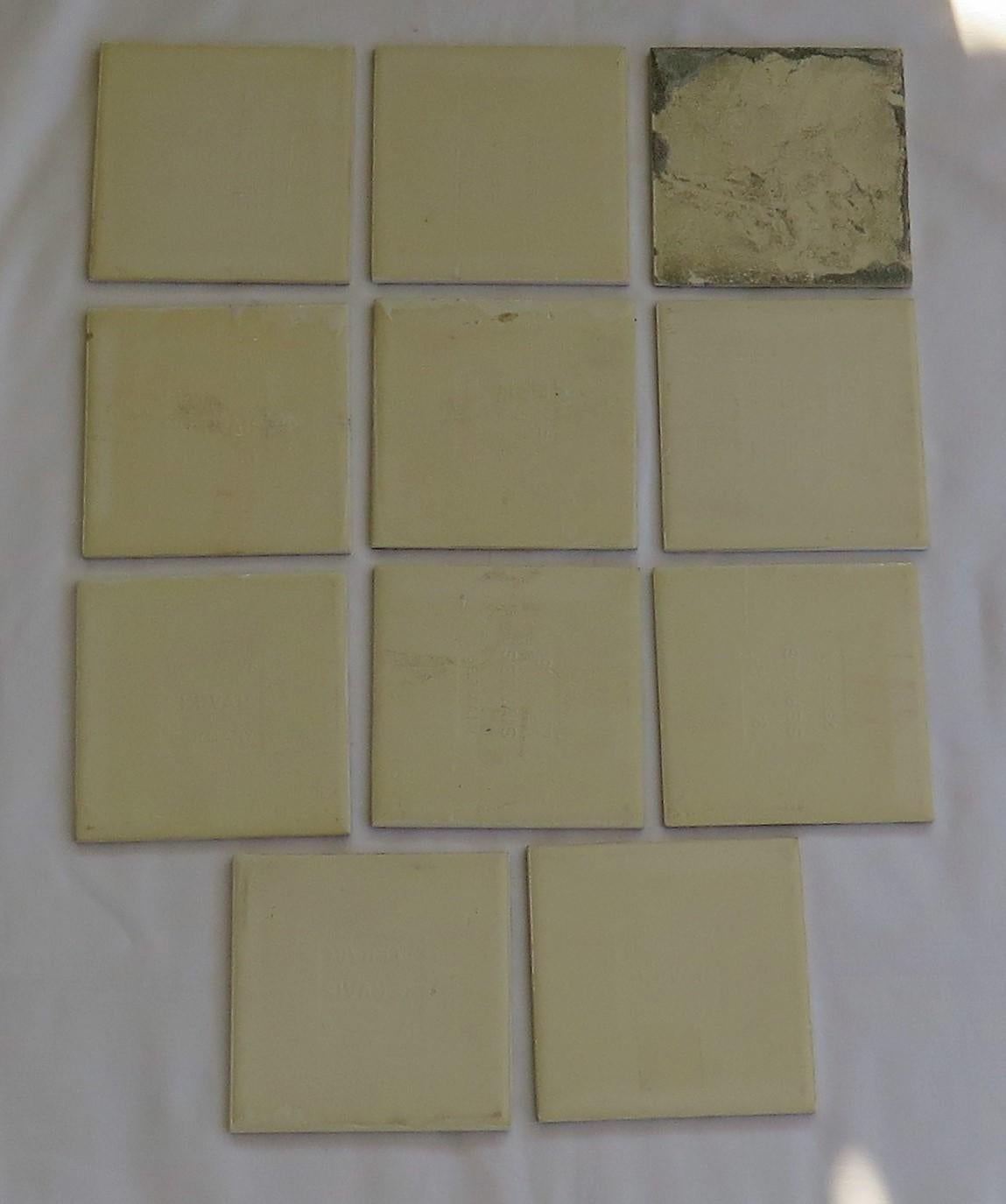 Set of Eleven Ceramic Wall Tiles by Servais of Germany Set 3, circa 1950 12