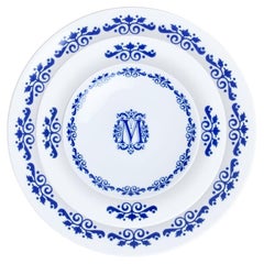 Set 3 Pcs Plates Ornements Collection Maison Manoï Limoges Porcelain