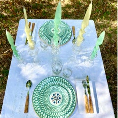 Set 3 pcs Plates Volutes collection Maison Manoï Limoges porcelain