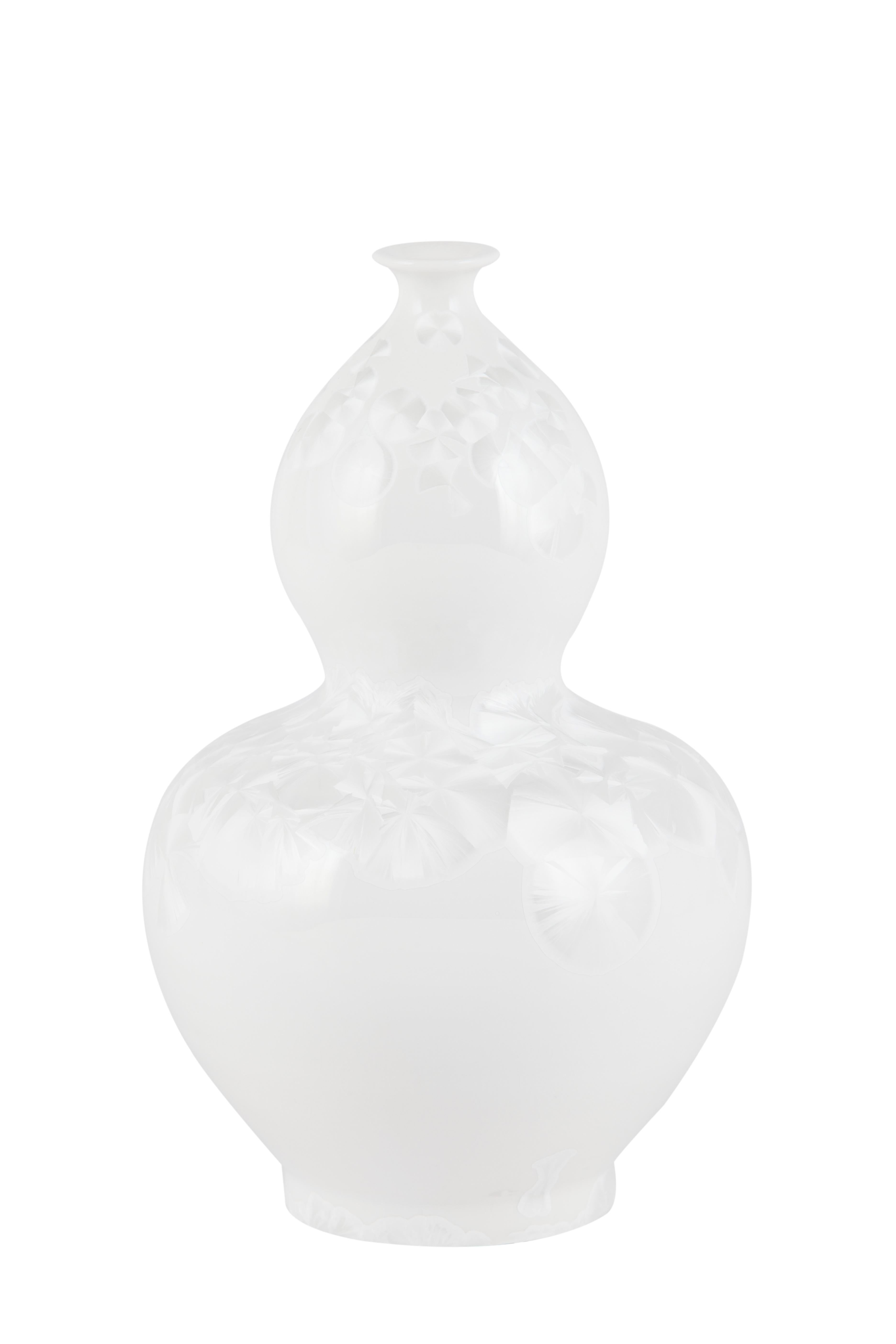 Hand-Crafted Set/3 Porcelain Vases, DiaoChan Vases, White, Handmolded & Hand Decorated For Sale