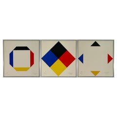 Set 3 Silkscreens, from "7 Scurious"Portfolio, Signed Max Bill, number