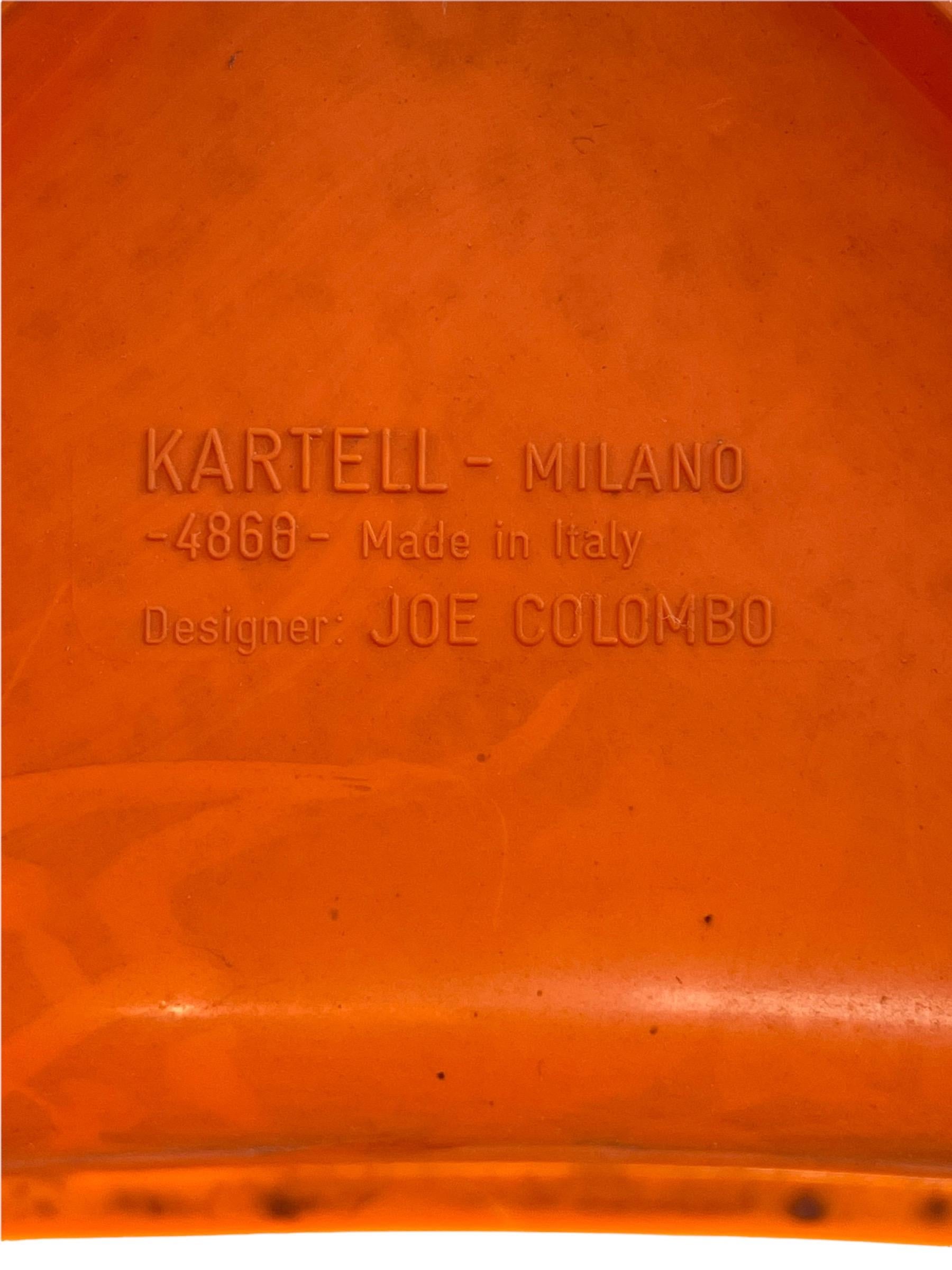 Ensemble de 3 chaises empilables de l'ère spatiale par Joe Colombo, 1967, Italie en vente 5