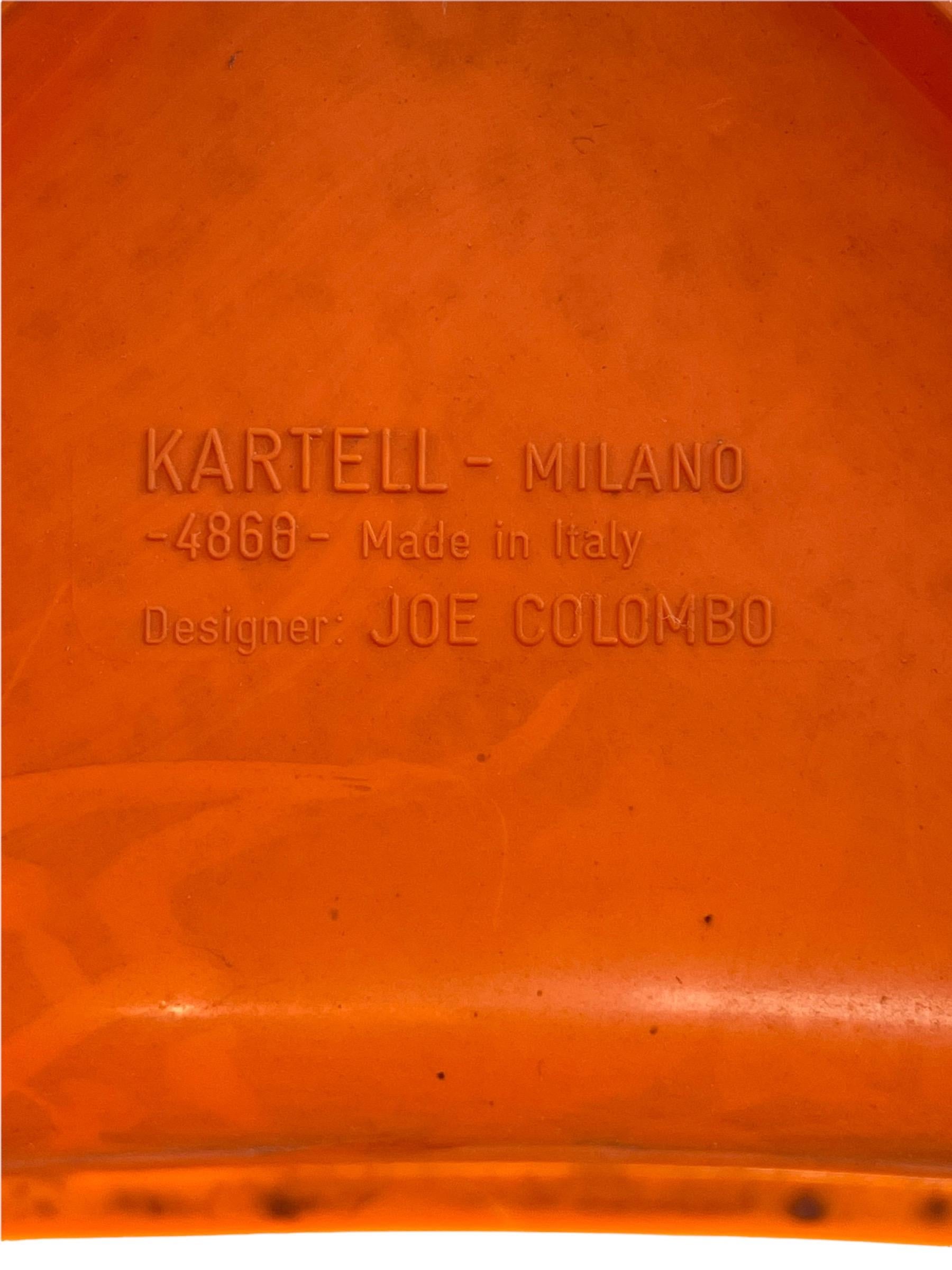 Ensemble de 3 chaises empilables de l'ère spatiale par Joe Colombo, 1967, Italie en vente 4