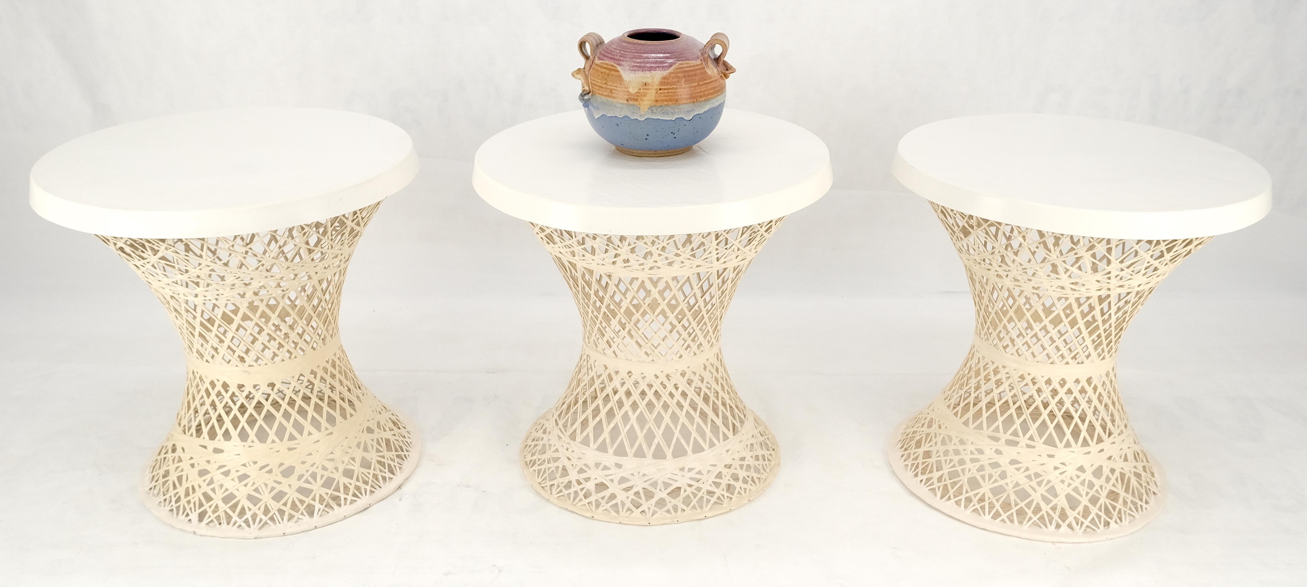 Set 3 Spun Fiberglass Molded Stone Textured 21