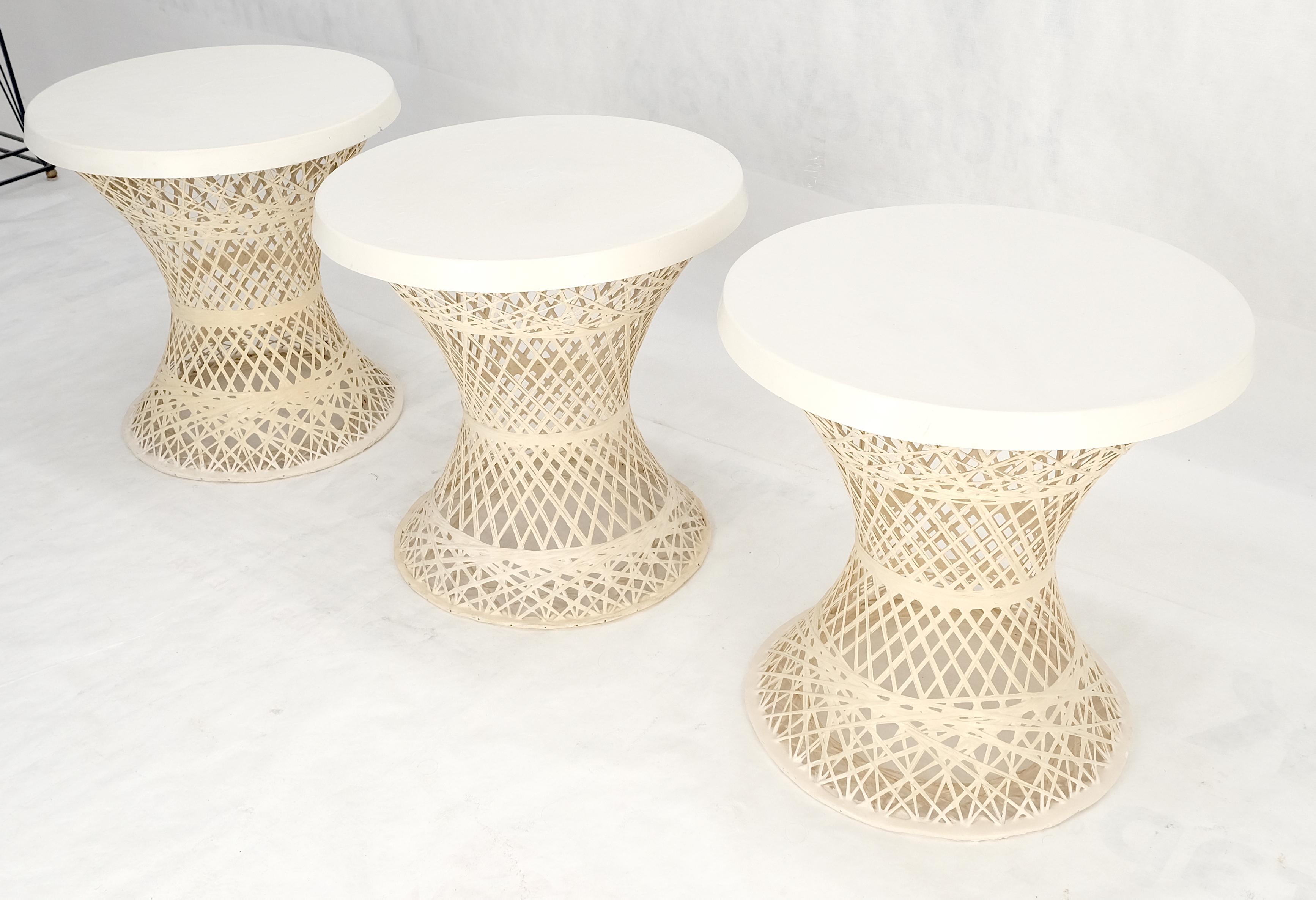 Set 3 Spun Fiberglass Molded Stone Textured 21