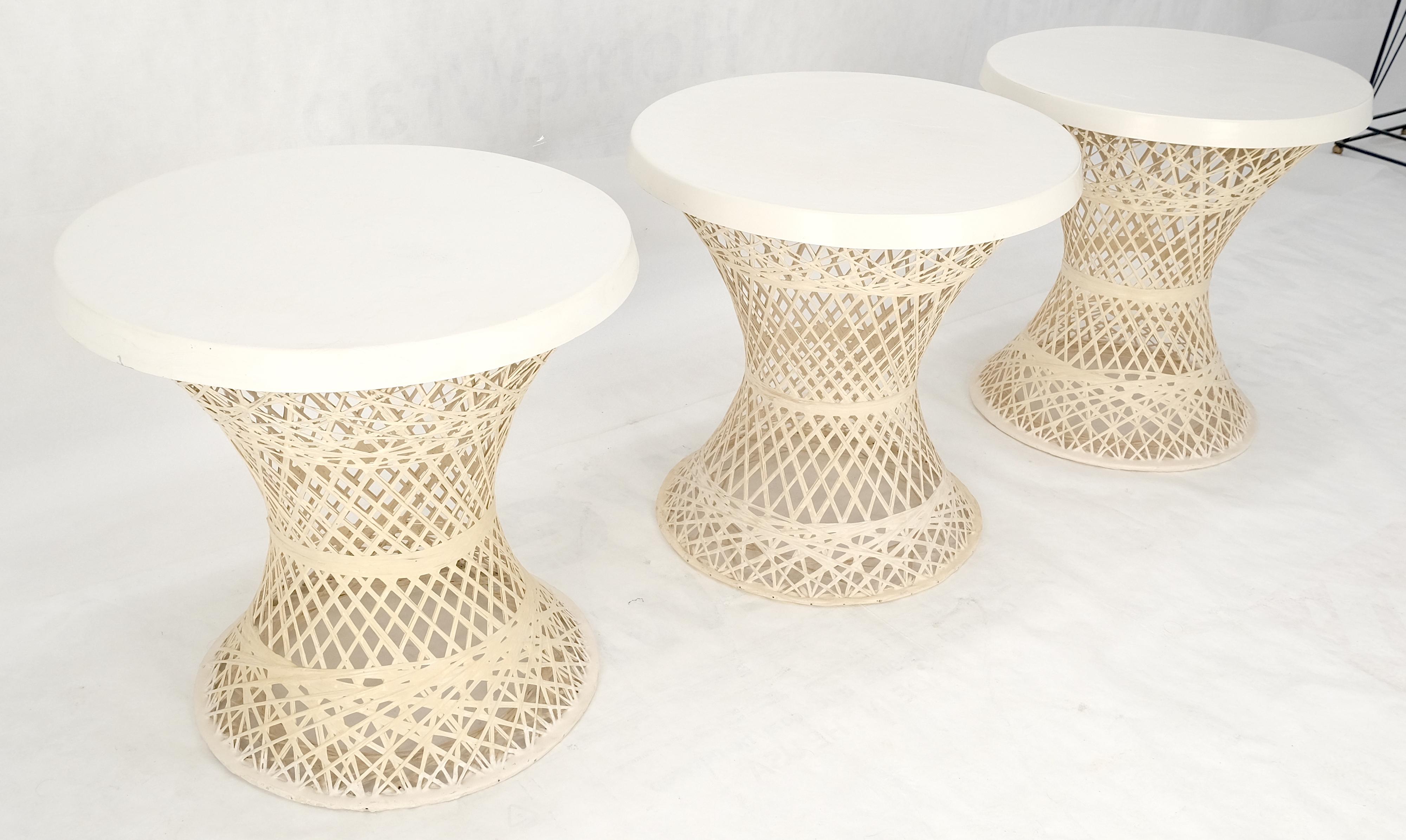 20th Century Set 3 Spun Fiberglass Molded Stone Textured 21