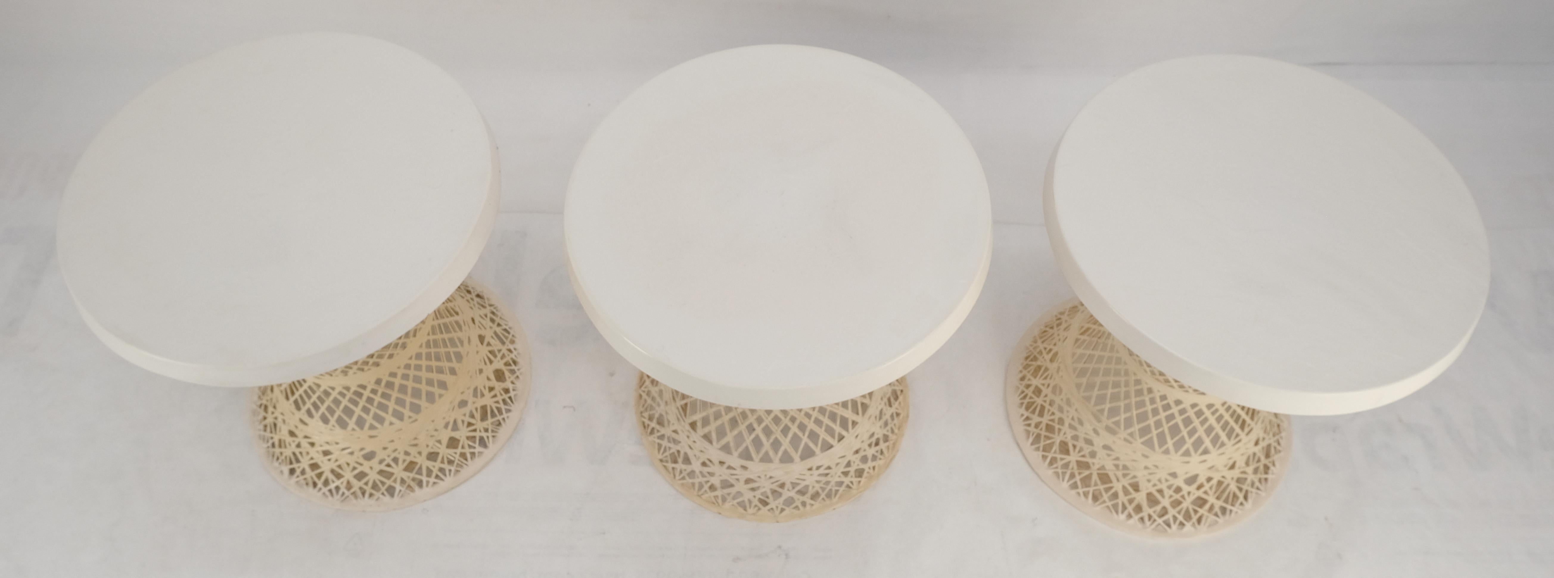 Set 3 Spun Fiberglass Molded Stone Textured 21
