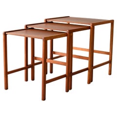Set 3 tavolini scandinavi vintage in teak