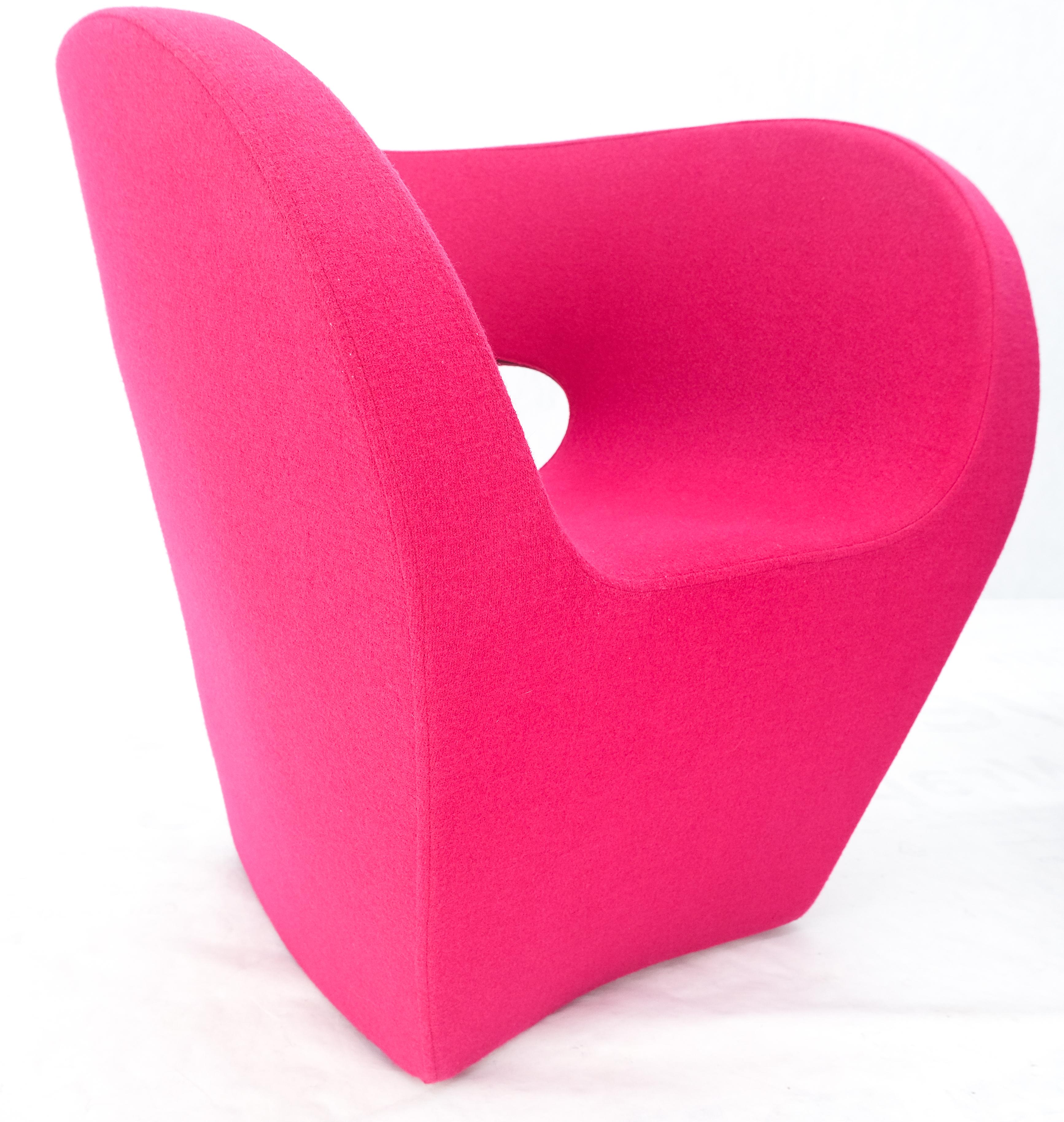 Set 4 Albert Armchair by Ron Arad for Moroso Purple & Red Wool Upholstery MINT! For Sale 5