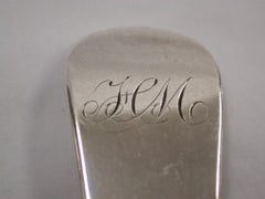 Set 4 Antique Dundee Silver Fiddle Teaspoons, Dated circa 1810 Alexander Cameron