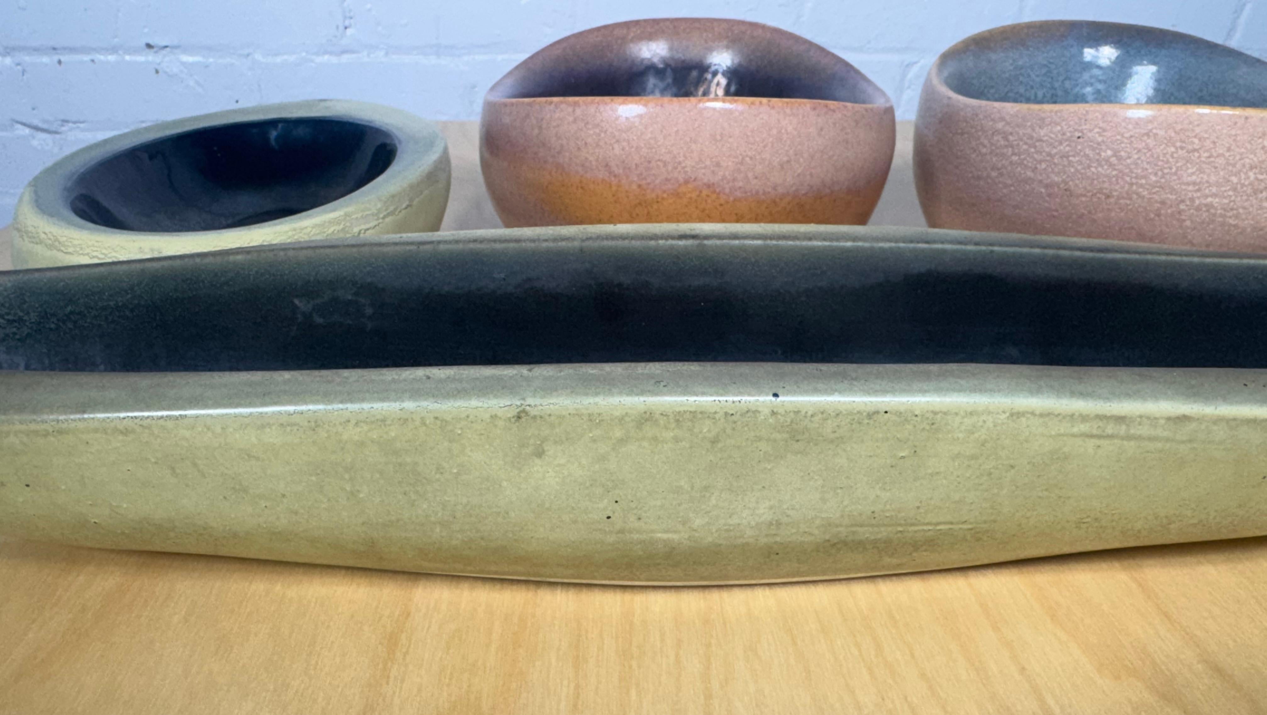 Set 4 Bauer vases / vessels by Russel Wright 1940's / Modernist in vendita 3