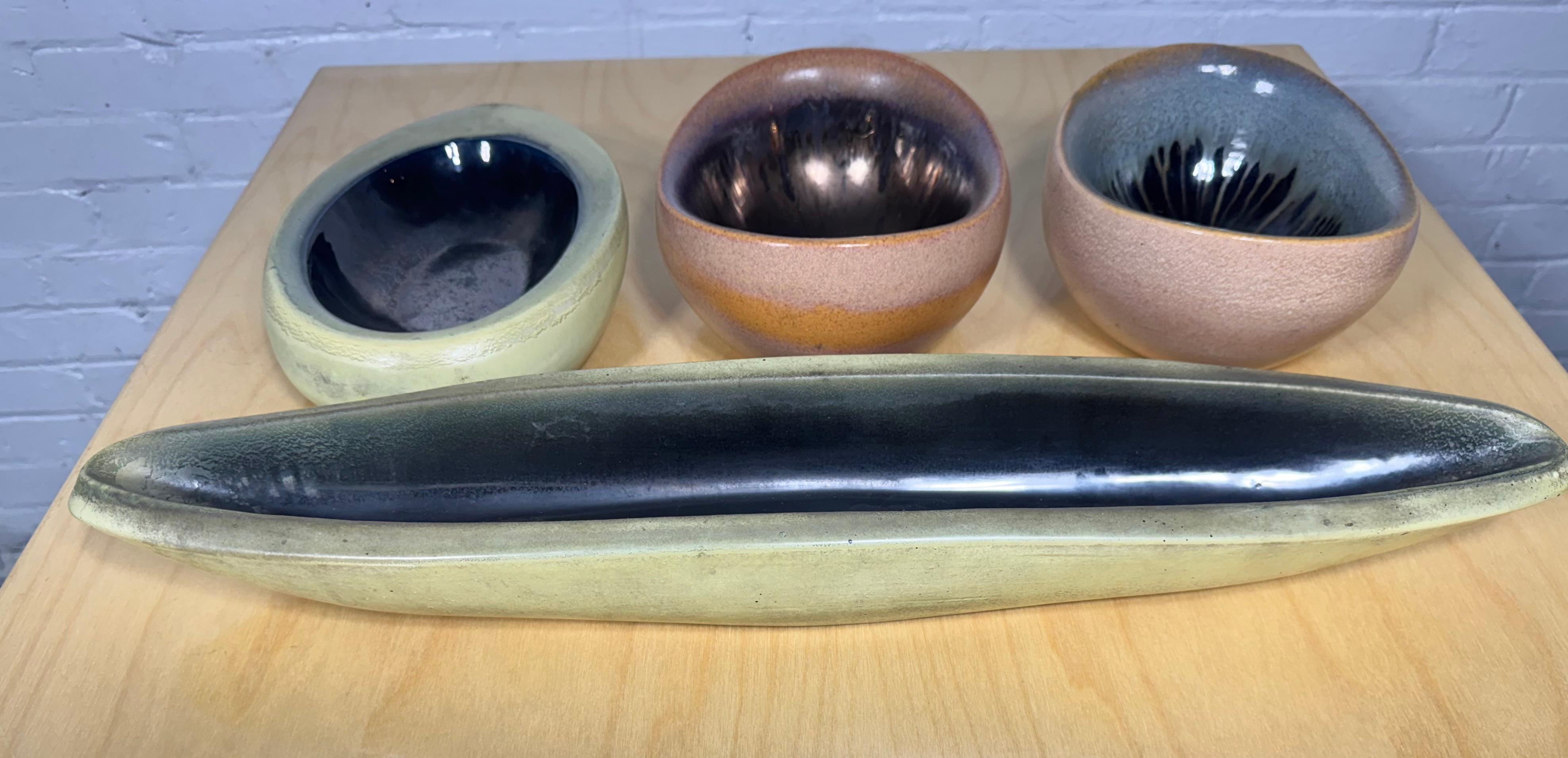 Set 4 Bauer vases / vessels by Russel Wright 1940's / Modernist in vendita 4