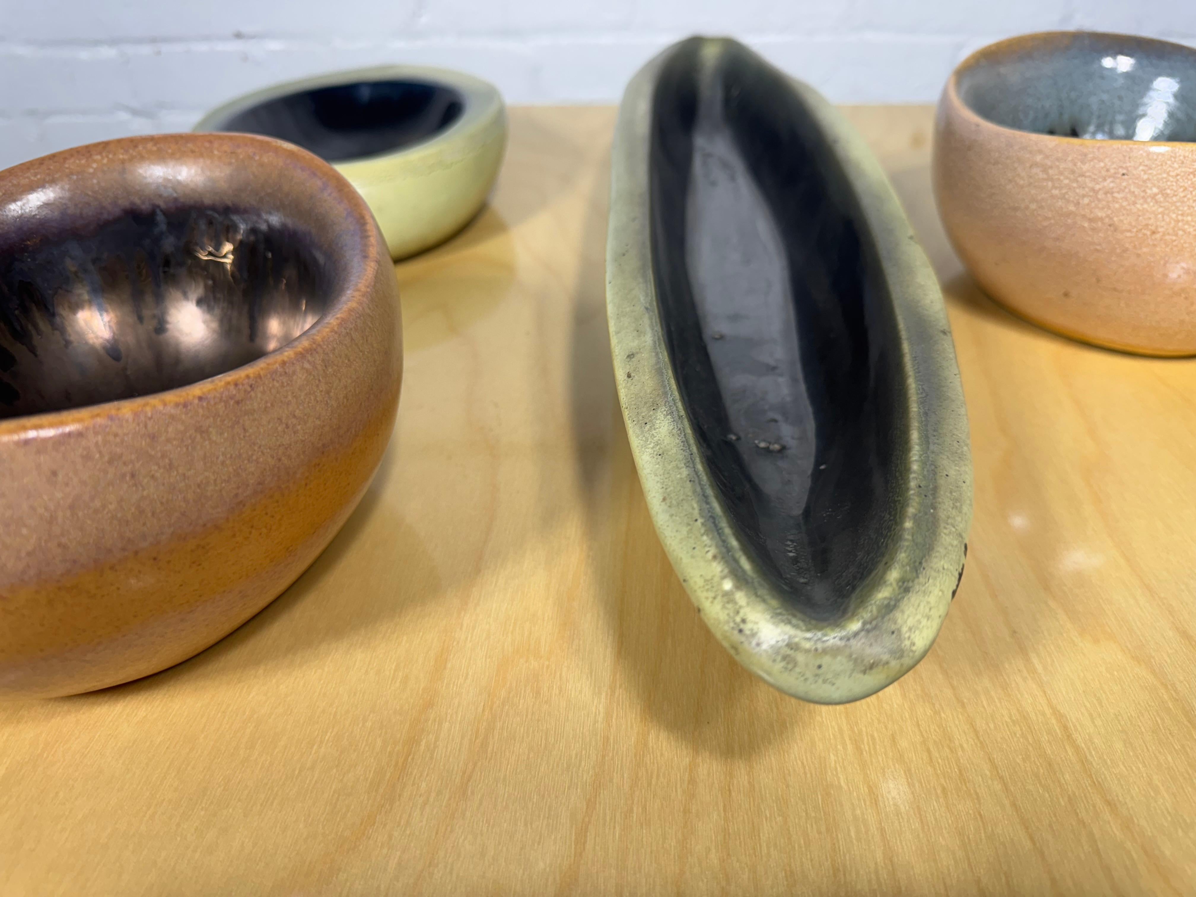 Set 4 Bauer vases / vessels by Russel Wright 1940's / Modernist in vendita 5