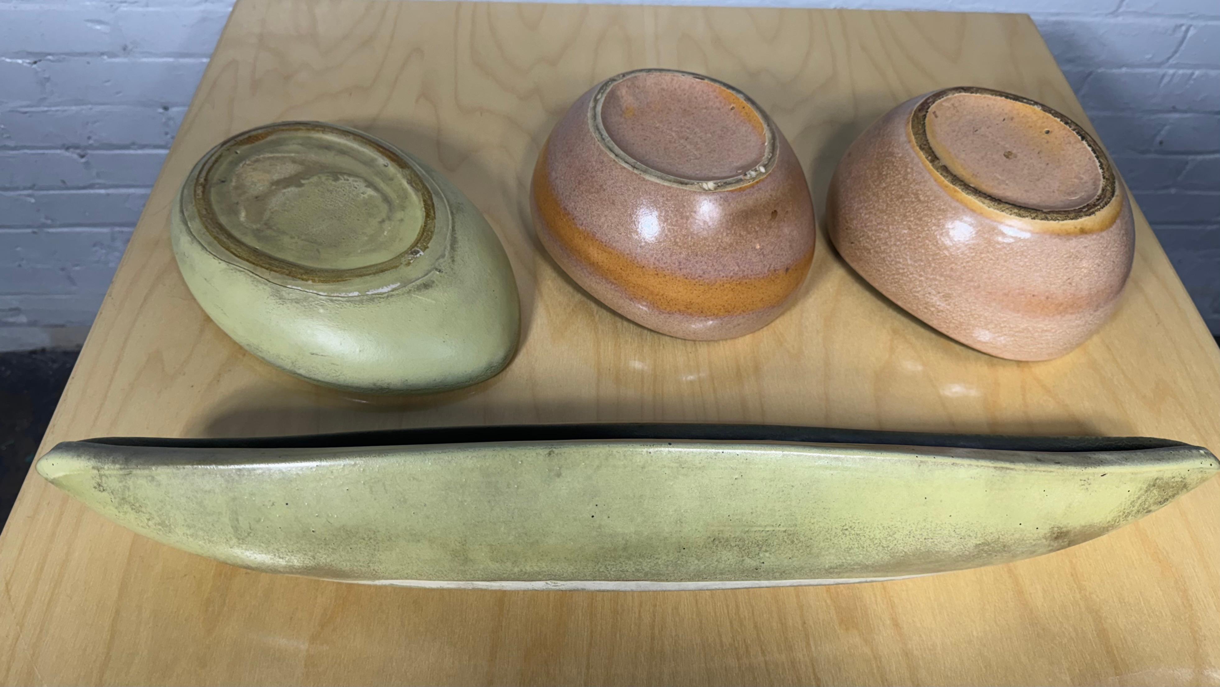 Set 4 Bauer vases / vessels by Russel Wright 1940's / Modernist in vendita 2