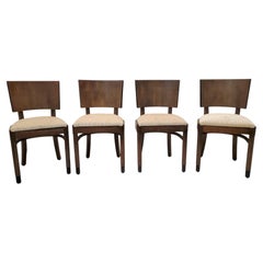 Satz 4 belgische konstruktivistische Ess- und Beistellstühle De Coene Frères "Teniers No 904