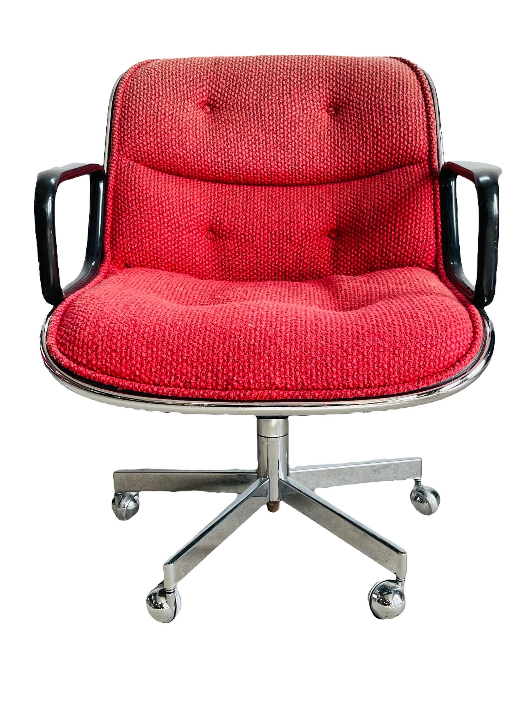 20ième siècle Ensemble de 4 fauteuils Charles Pollock conçus par Charles Pollock pour Knoll en vente