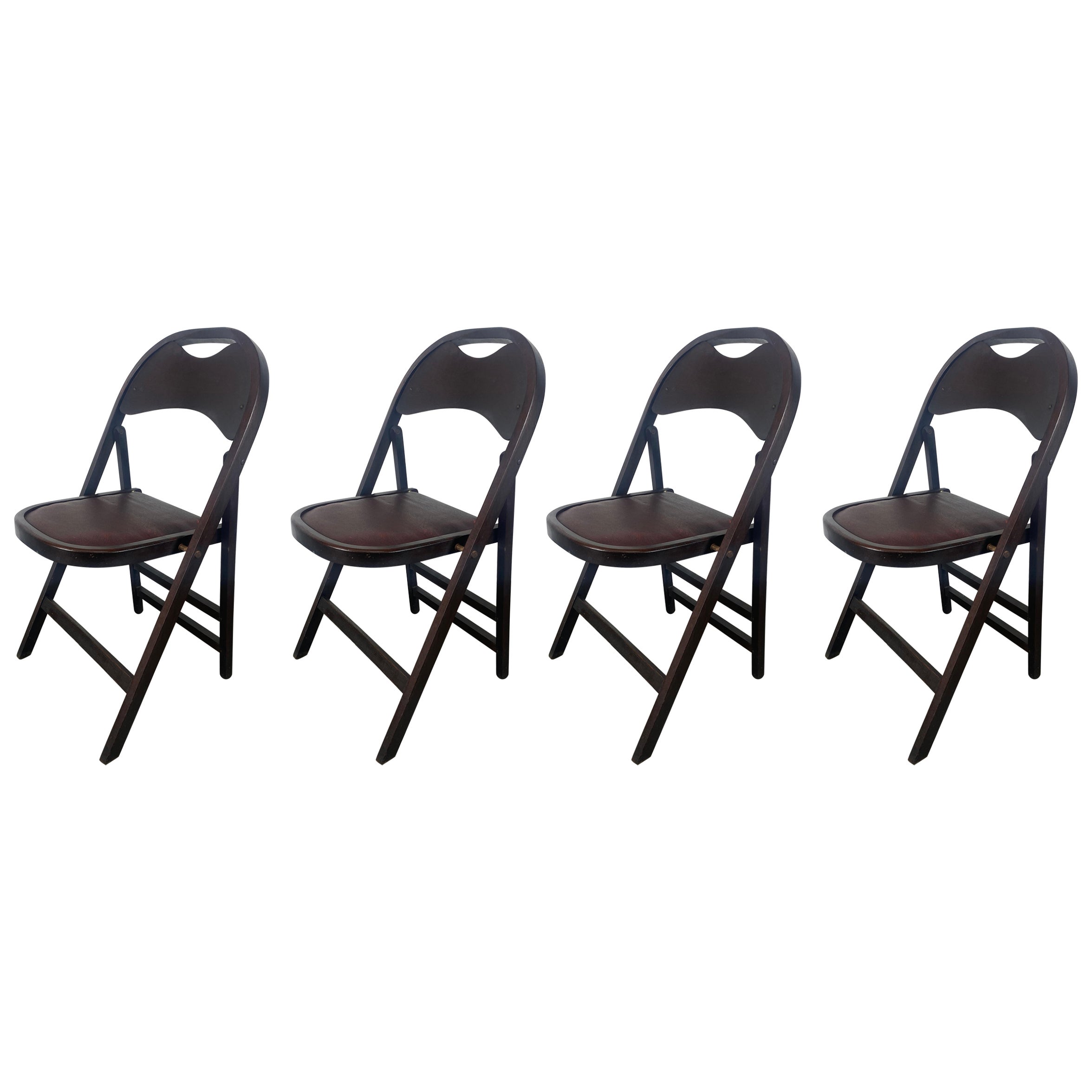 Set 4 sedie pieghevoli classiche Bauhaus in stile Thonet prodotte da Stakmore
