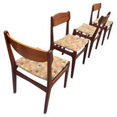 Satz 4 Danish Modern Erik Buch Teak Esszimmerstühle