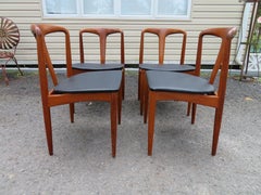 Set 4 Danish Teak Dining Chairs Juliane by Johannes Andersen Uldum Møbelfabrik