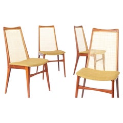 Retro Set 4 Dining Chairs 1960s by Wilhelm Benze GmbH, Germany