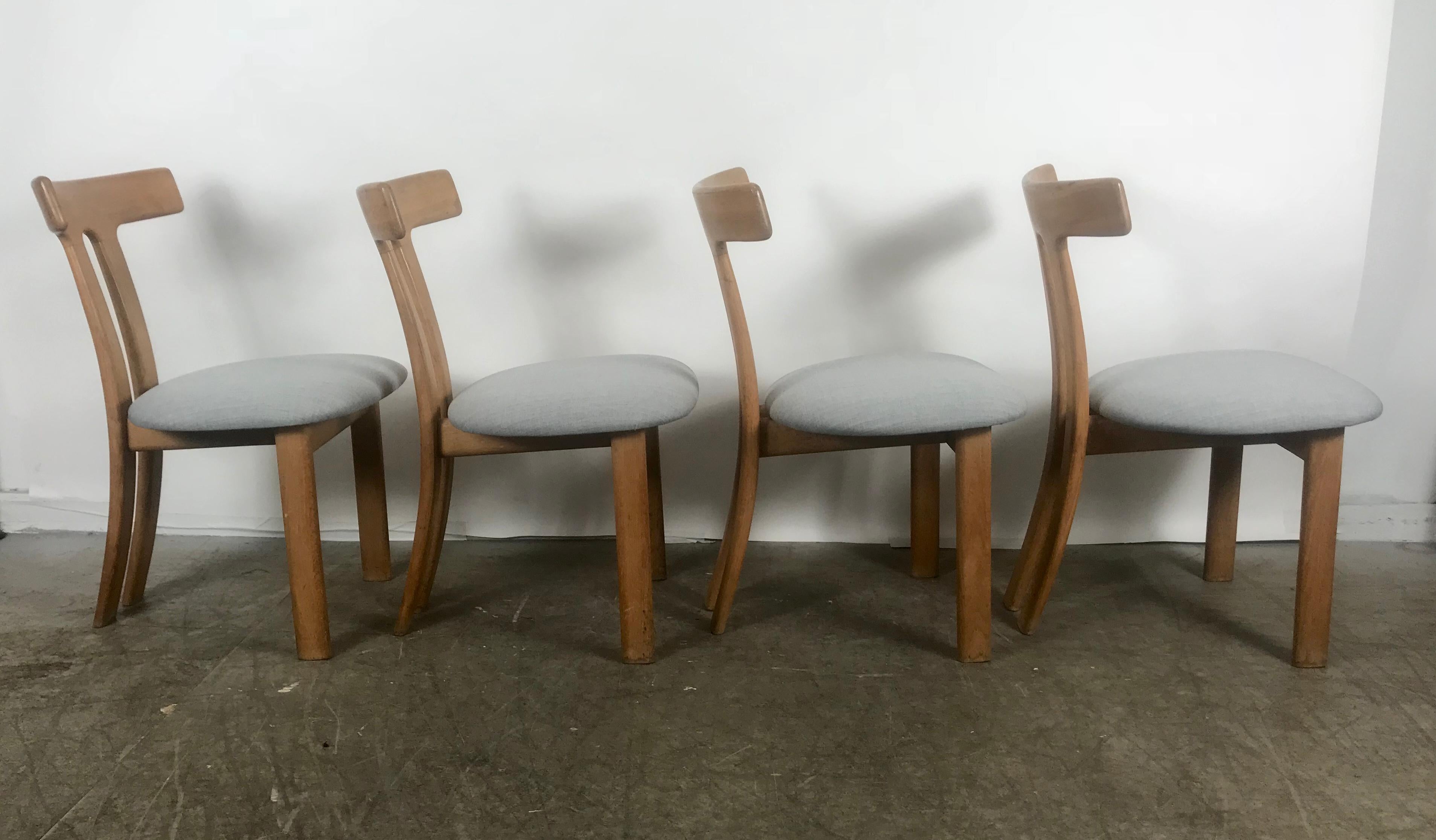 Danish Set 4 Dining Chairs Attributed to Ole Wanscher, 