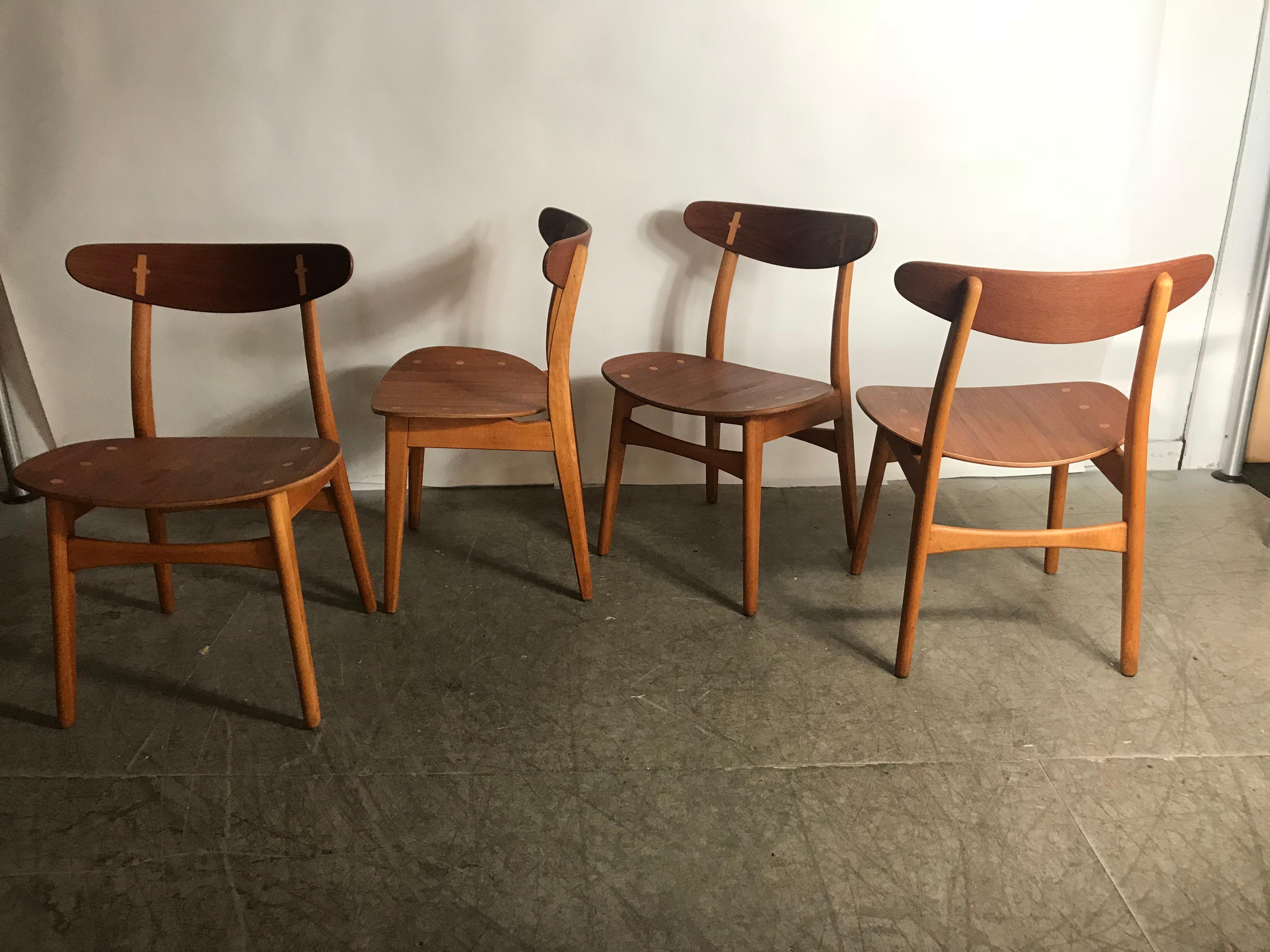 Set 4 Dining Chairs CH-30 Designed by Hans Wegner for Carl Hansen & Sons 3