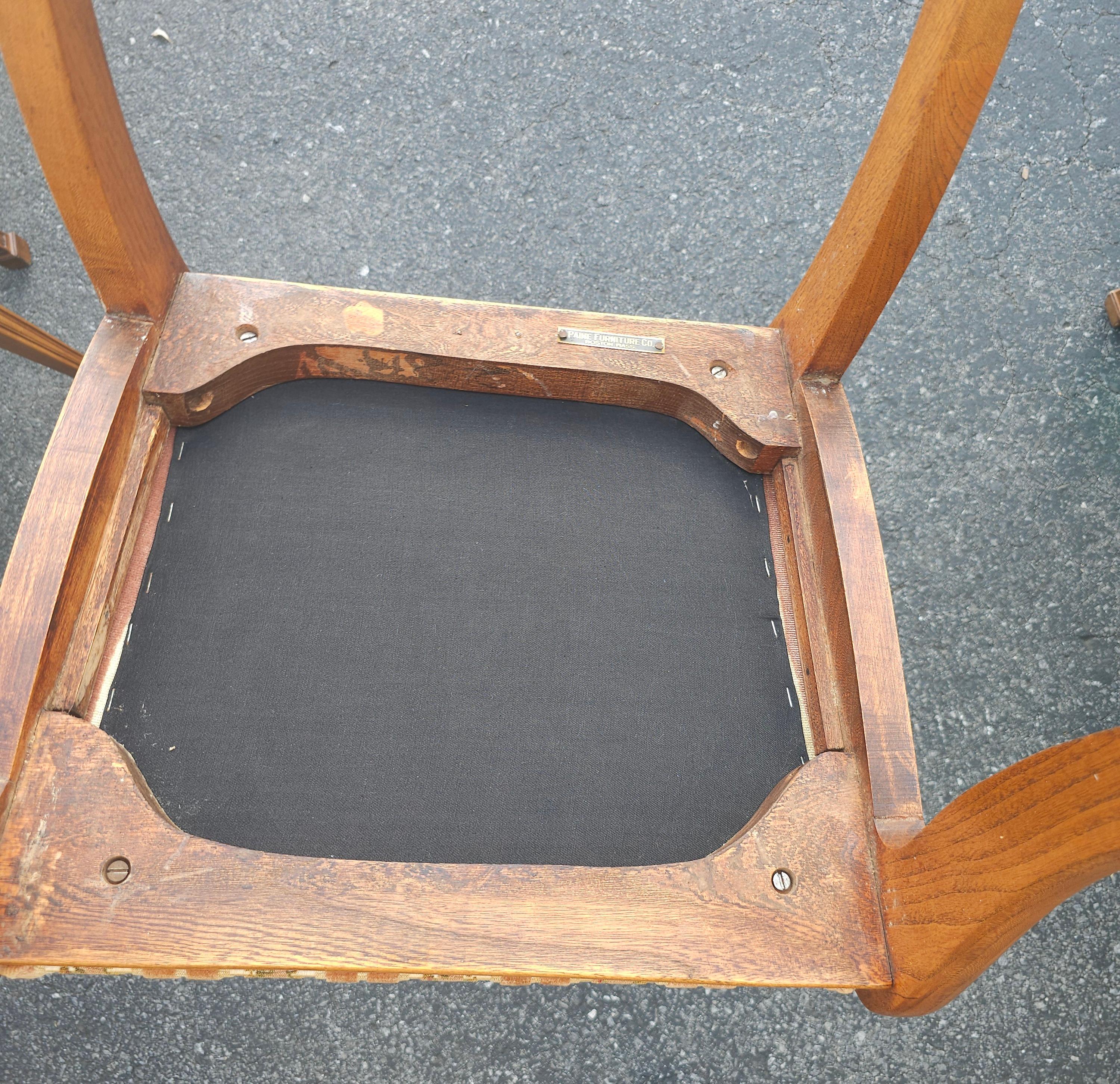 Set di 4 sedie imbottite con schienale a scaletta Duncan Phyfe di Payne Furniture dell'inizio del XX secolo in vendita 6