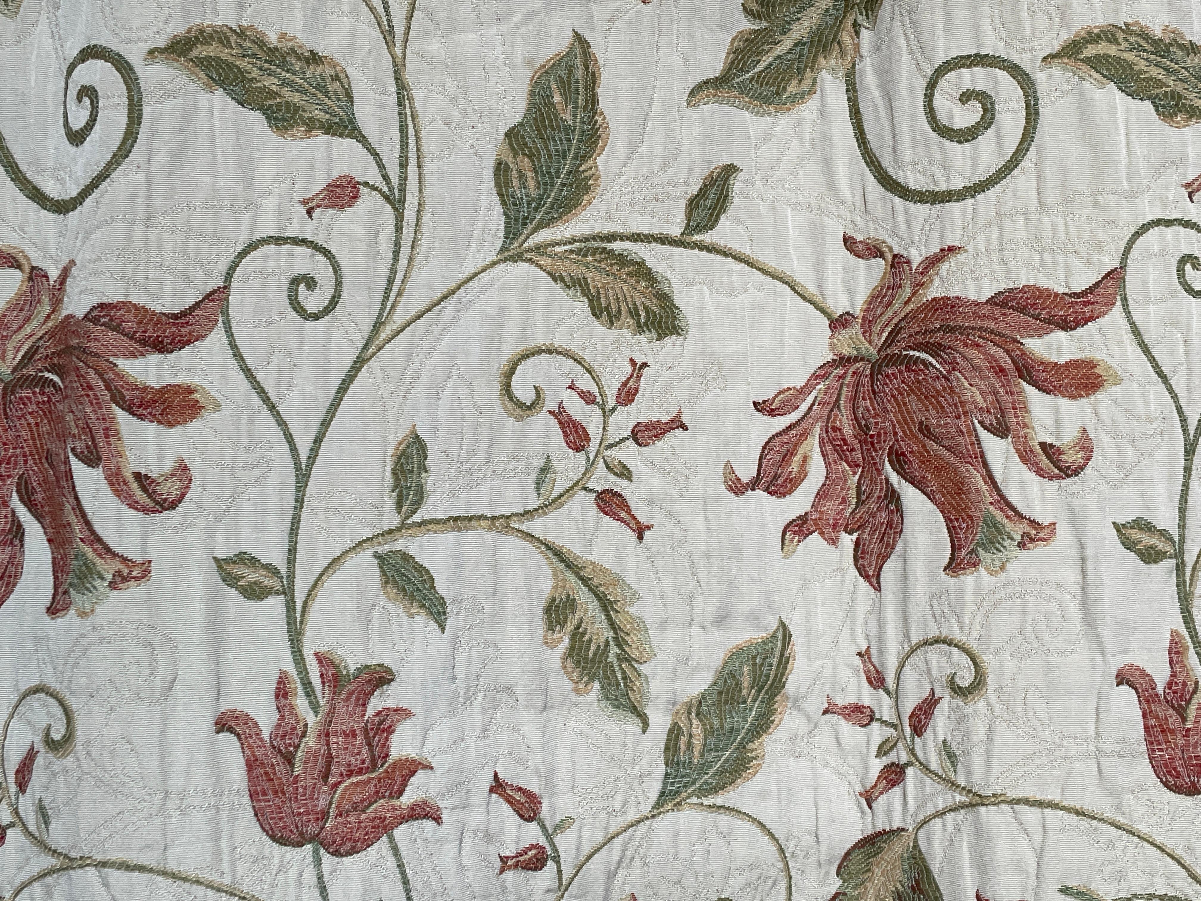 Ensemble 4 rideaux floraux style 18ème siècle Coussins d'ameublement 73 