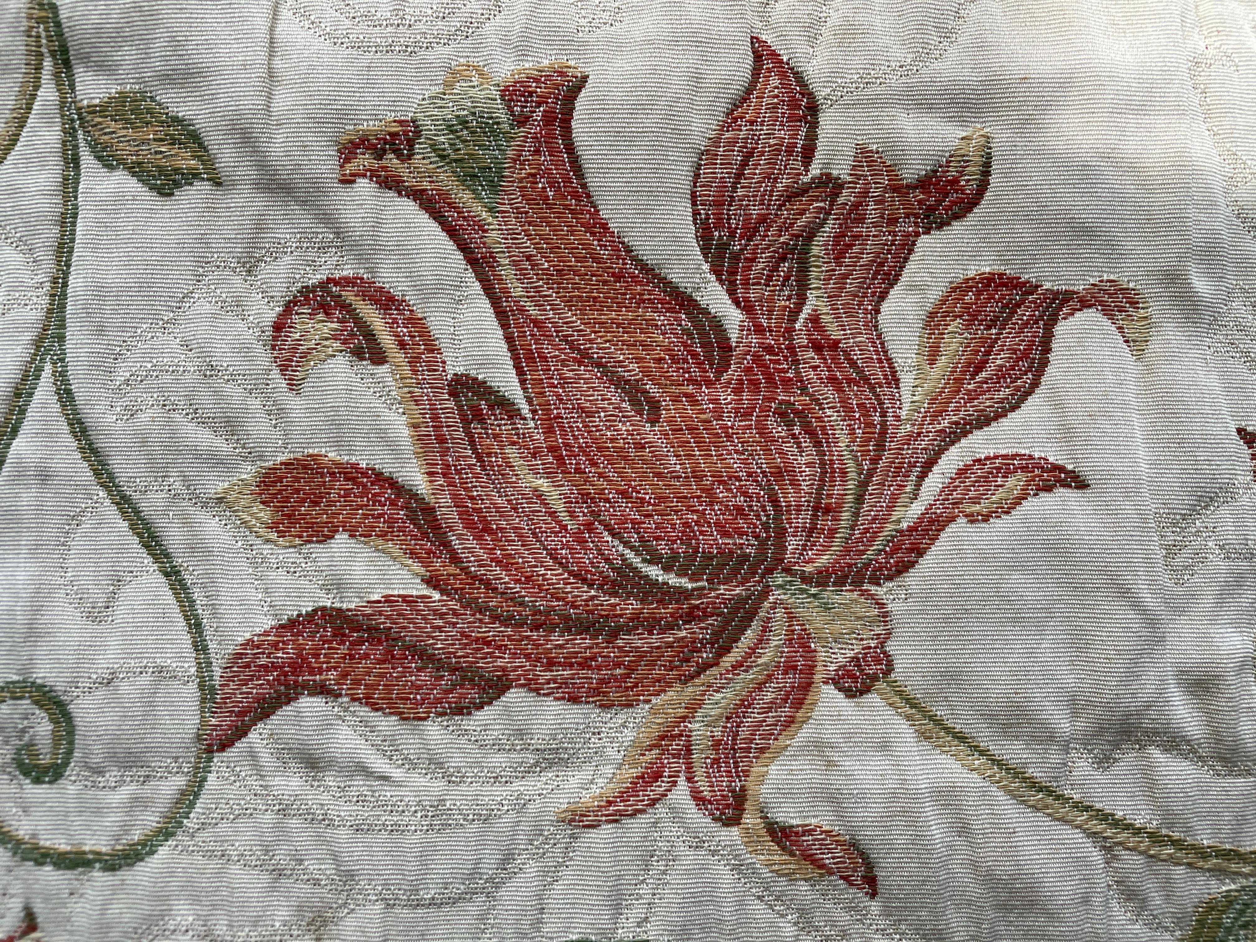 Ensemble 4 rideaux floraux style 18ème siècle Coussins d'ameublement 73 