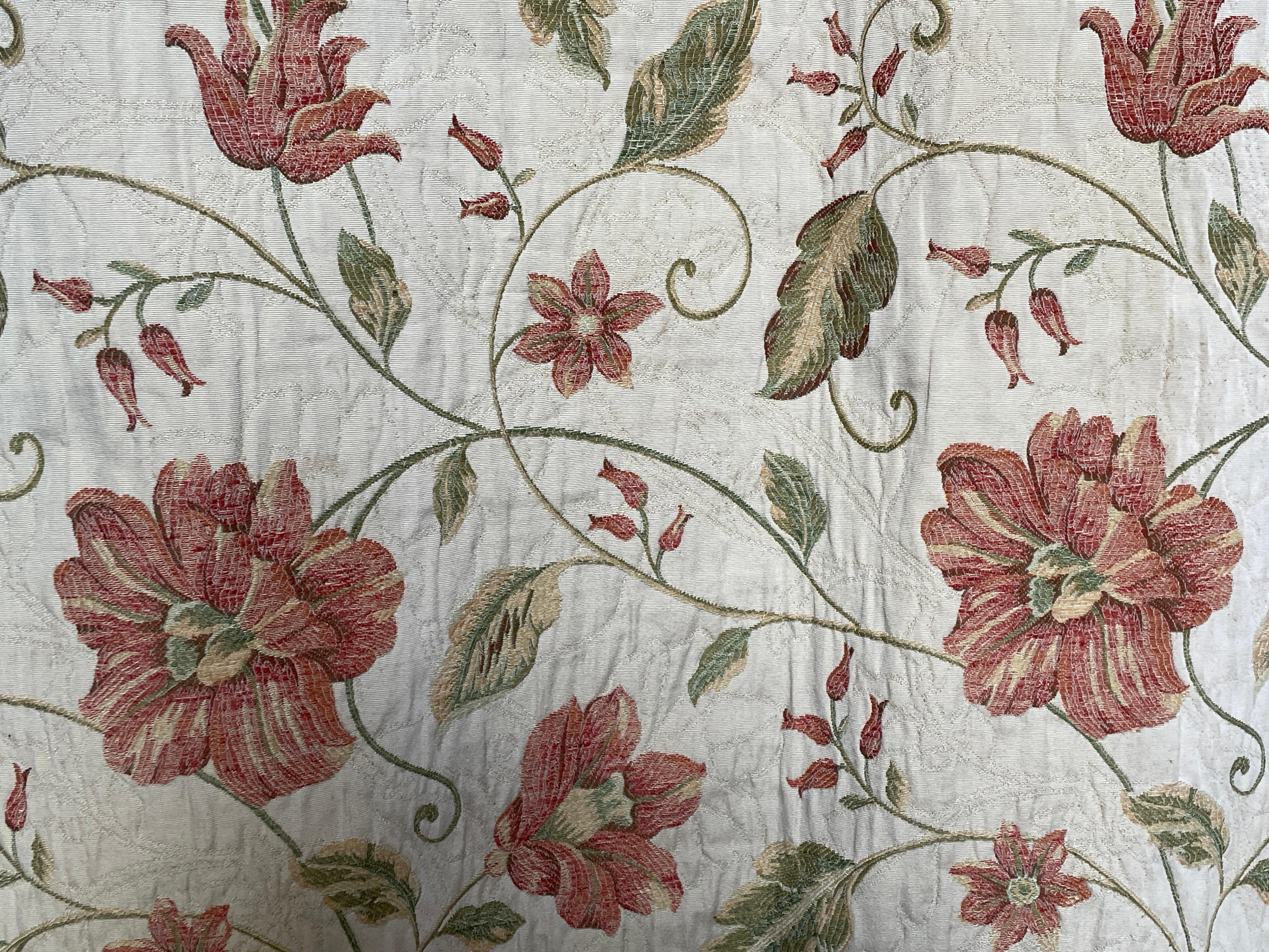 Ensemble 4 rideaux floraux style 18ème siècle Coussins d'ameublement 73 