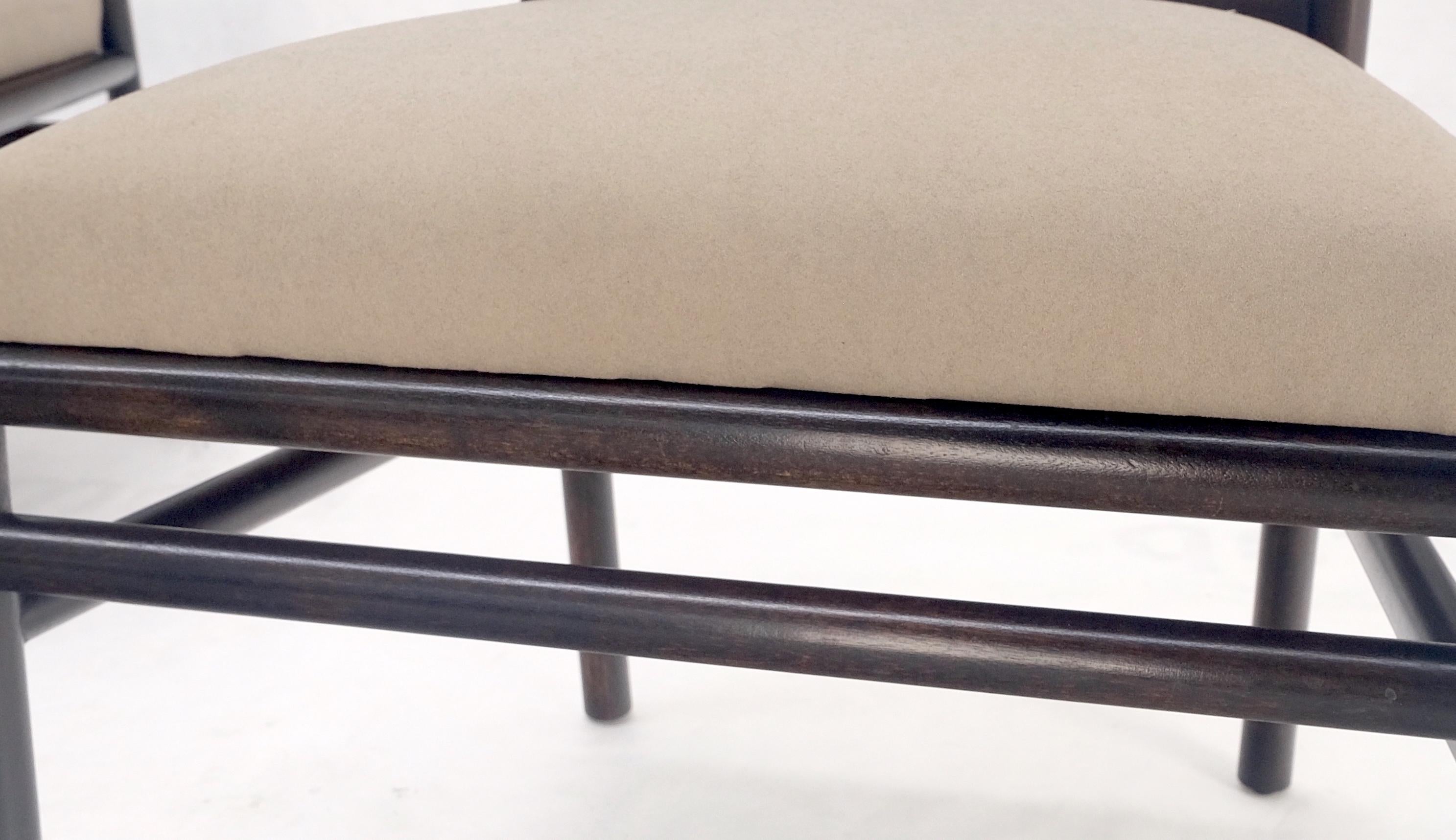 Ensemble de 4 chaises de salle à manger Gibbings Widdicomb en faux daim d'Alcantera, neuves MINT ! en vente 6