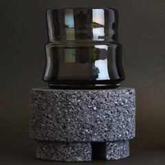 Set 4 Handblown Cocktail Glasses Black. Inspired in Pre-Hispanic Art