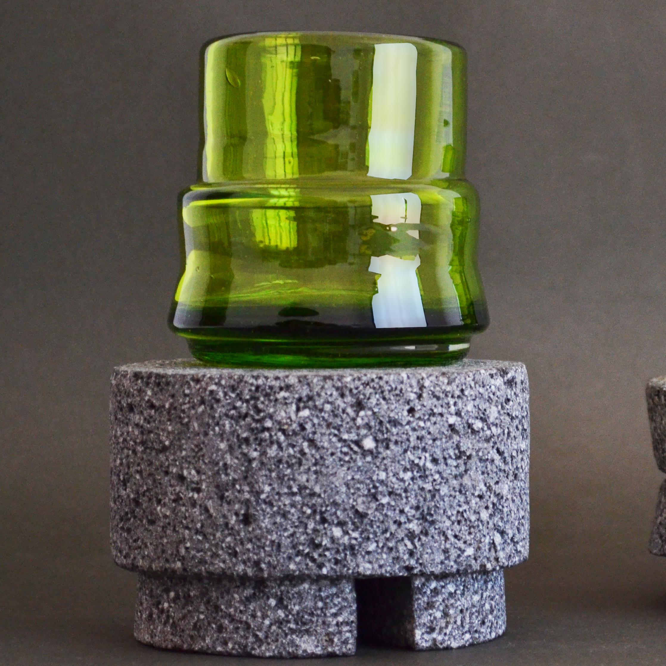 Art Déco Set 4 bicchieri da cocktail soffiati a mano Greene & Greene. Ispirato all'arte preispanica in vendita