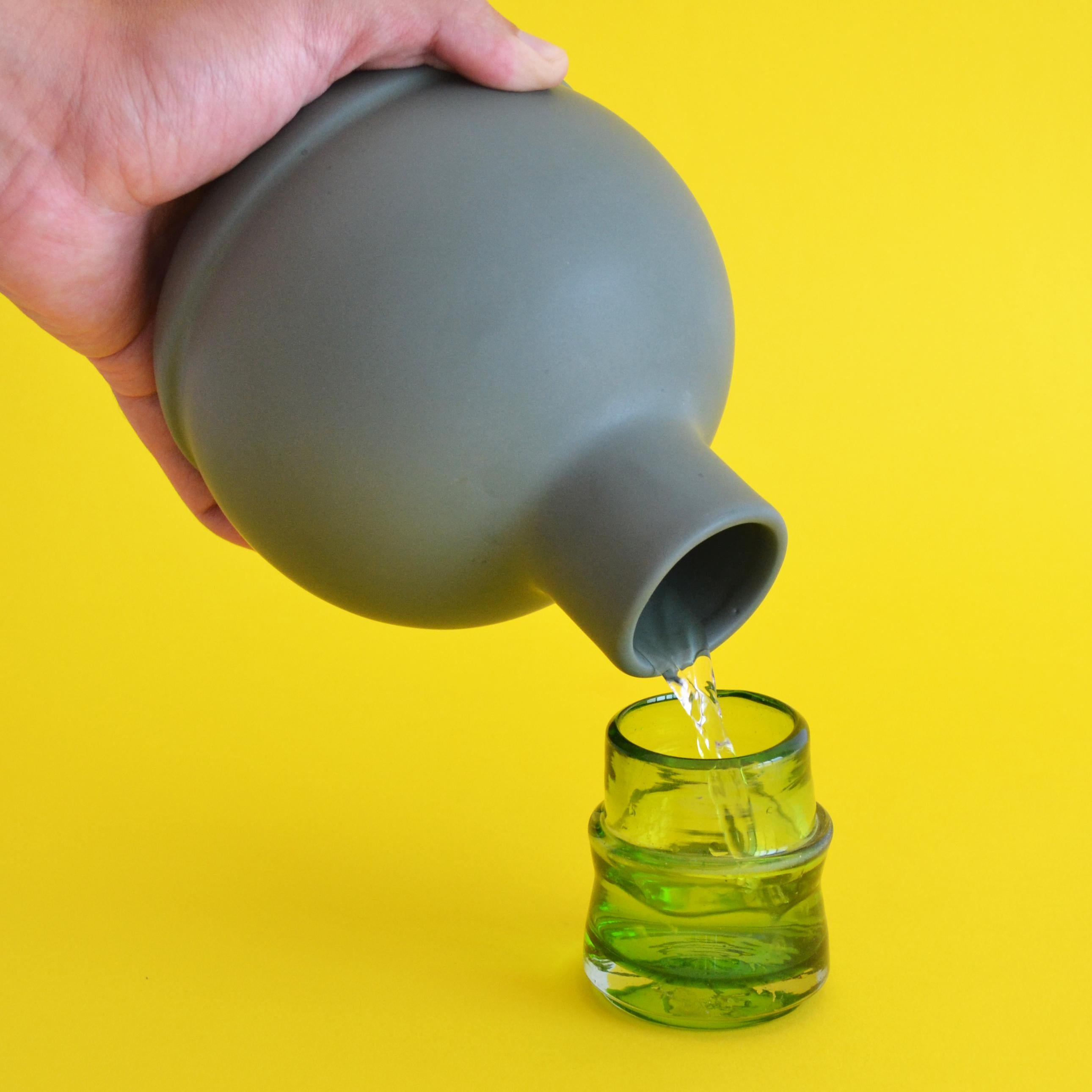 Précolombien Set 4 Coupes à Tequila, Mezcal et Liqueur 3oz soufflées à la main et inspirées de l'art préhispanique en vente