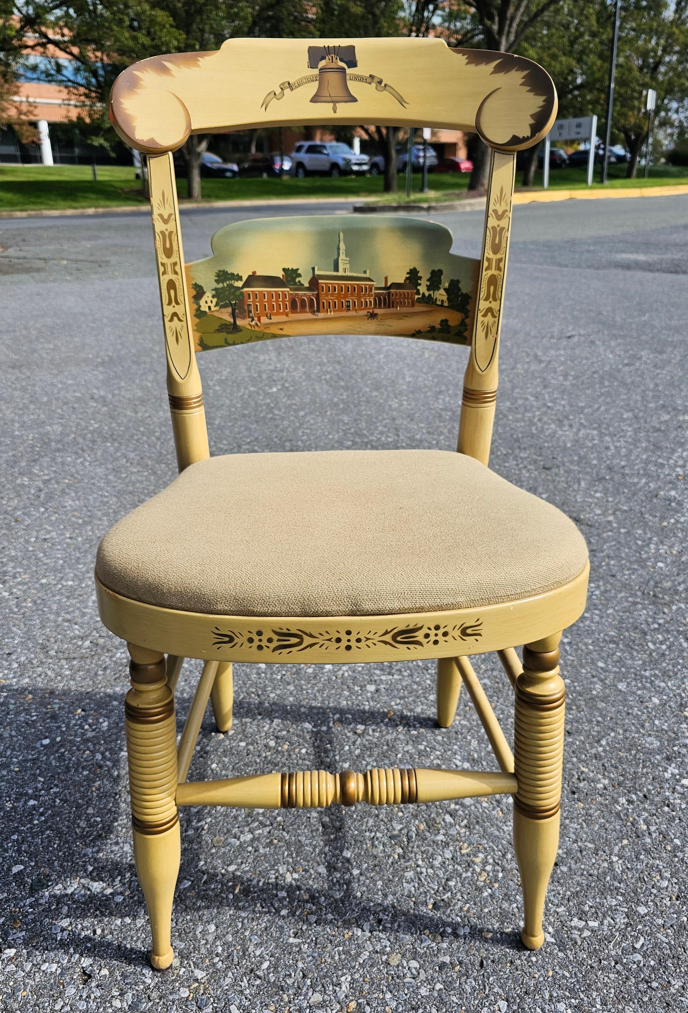 Late 20th Century Set 4 Hitchcock For Strawbridge & Clothier 'The Independence Chairs