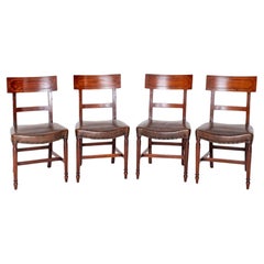 Set di 4 sedie da pranzo irlandesi Regency in mogano 1815