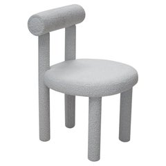 Luna-Stuhl aus weißem Boucle Dovain Studio, 4er-Set