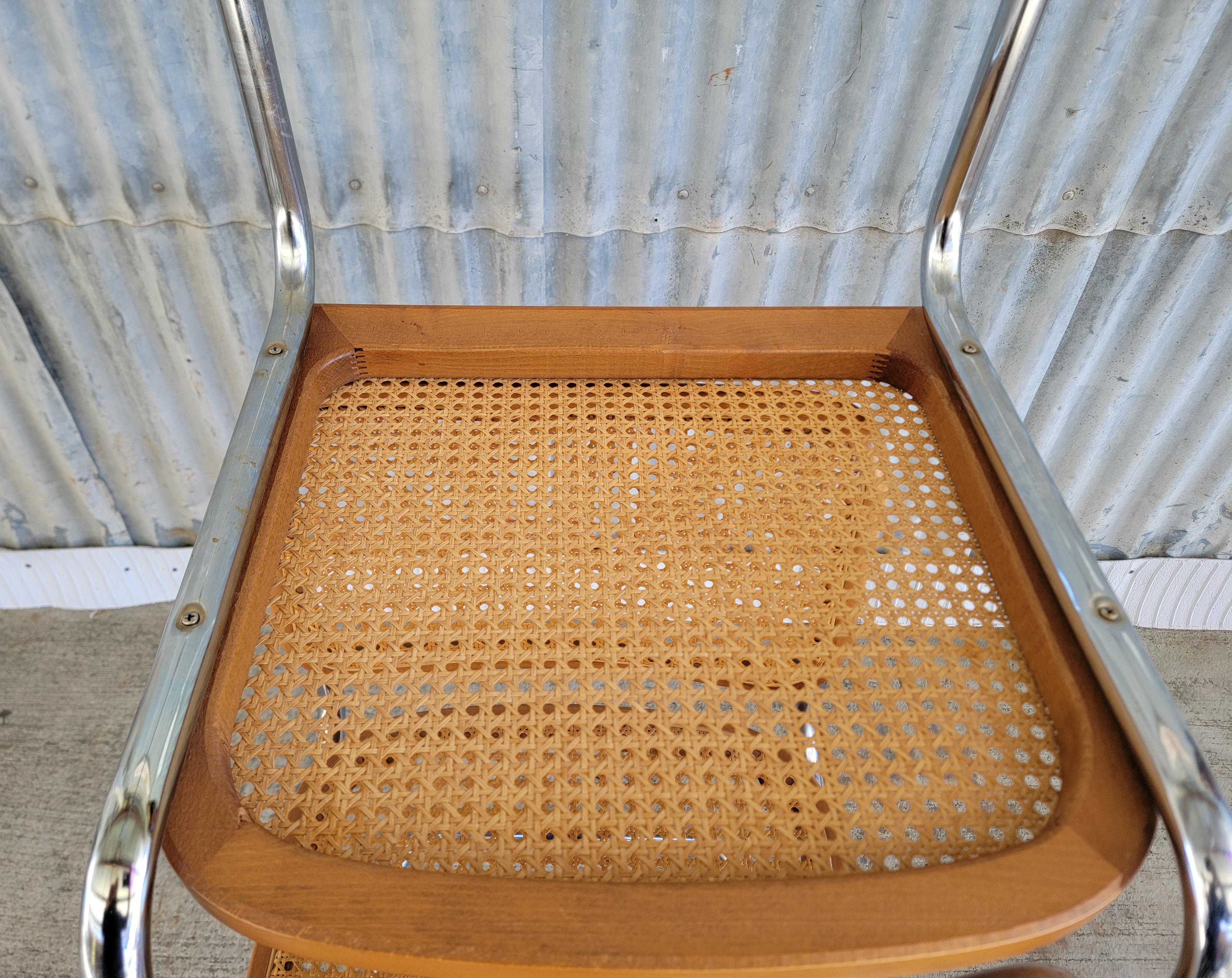 Set 4 Marcel Breuer Cesca Dining Chairs Italy 7