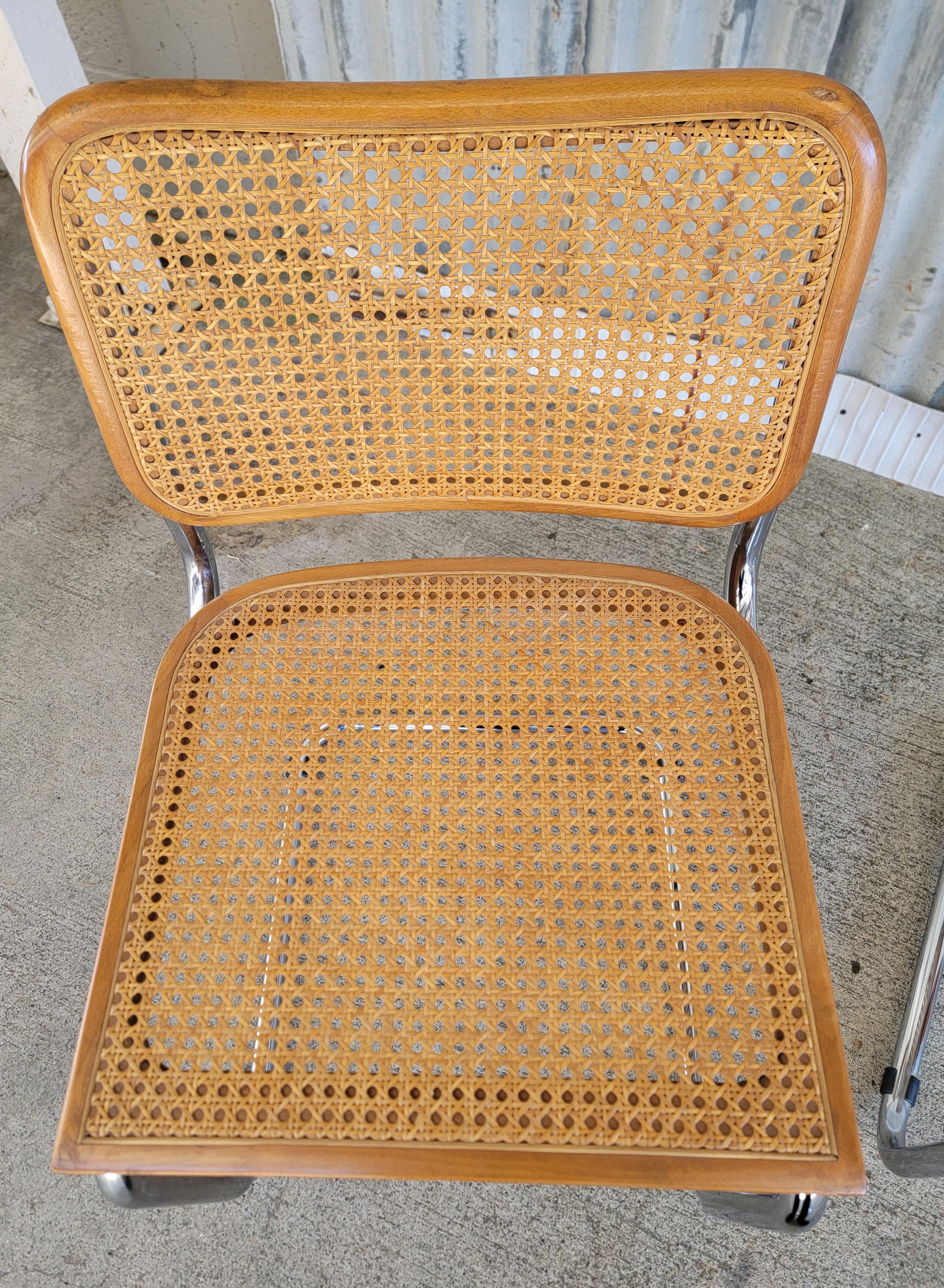 Set 4 Marcel Breuer Cesca Dining Chairs Italy 12