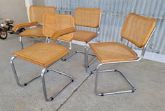 Set 4 Marcel Breuer Cesca Dining Chairs Italy