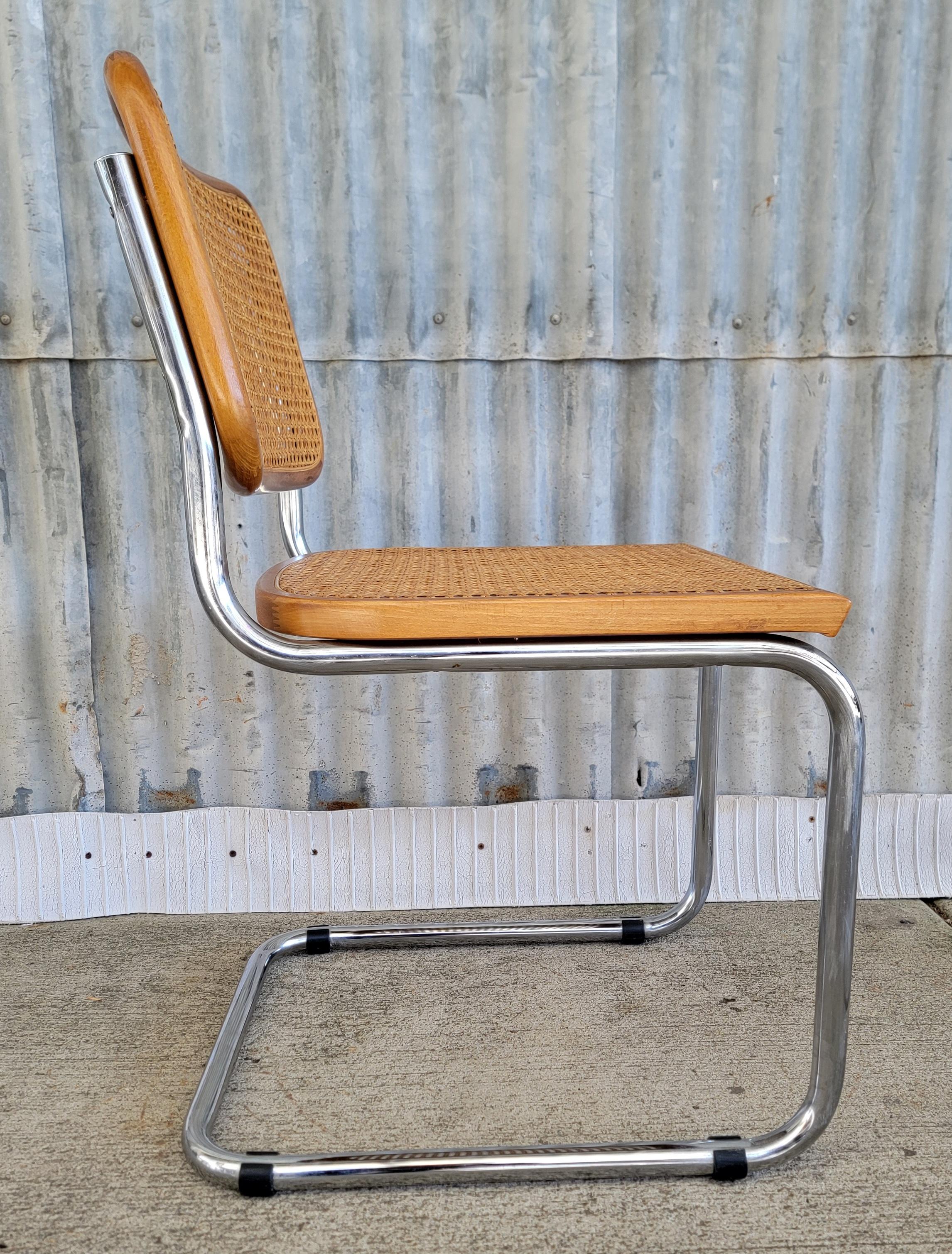 Cane Set 4 Marcel Breuer Cesca Dining Chairs Italy