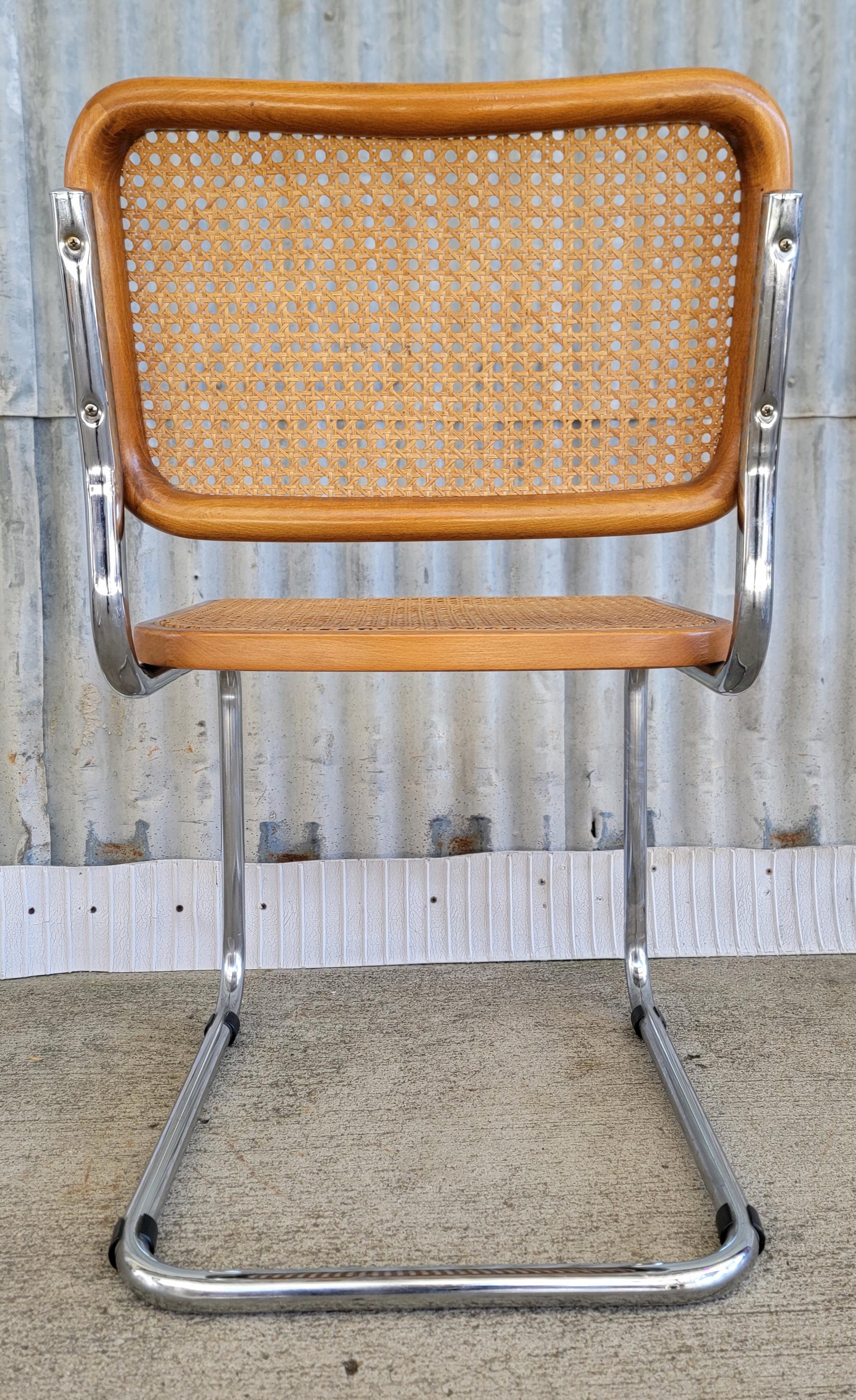 Set 4 Marcel Breuer Cesca Dining Chairs Italy 1