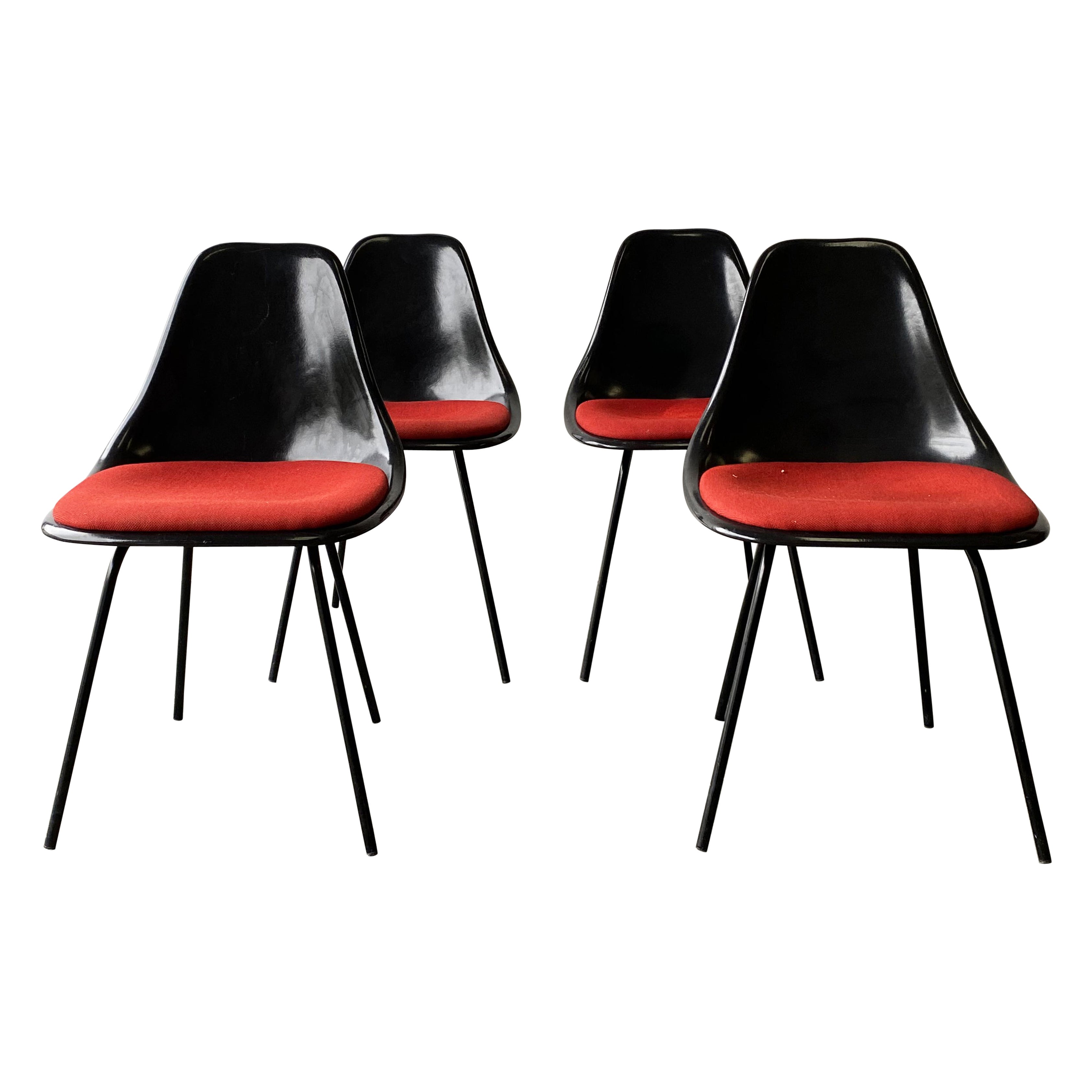 Set 4 mid century 1960’s chairs by Maurice Burke for Arkana