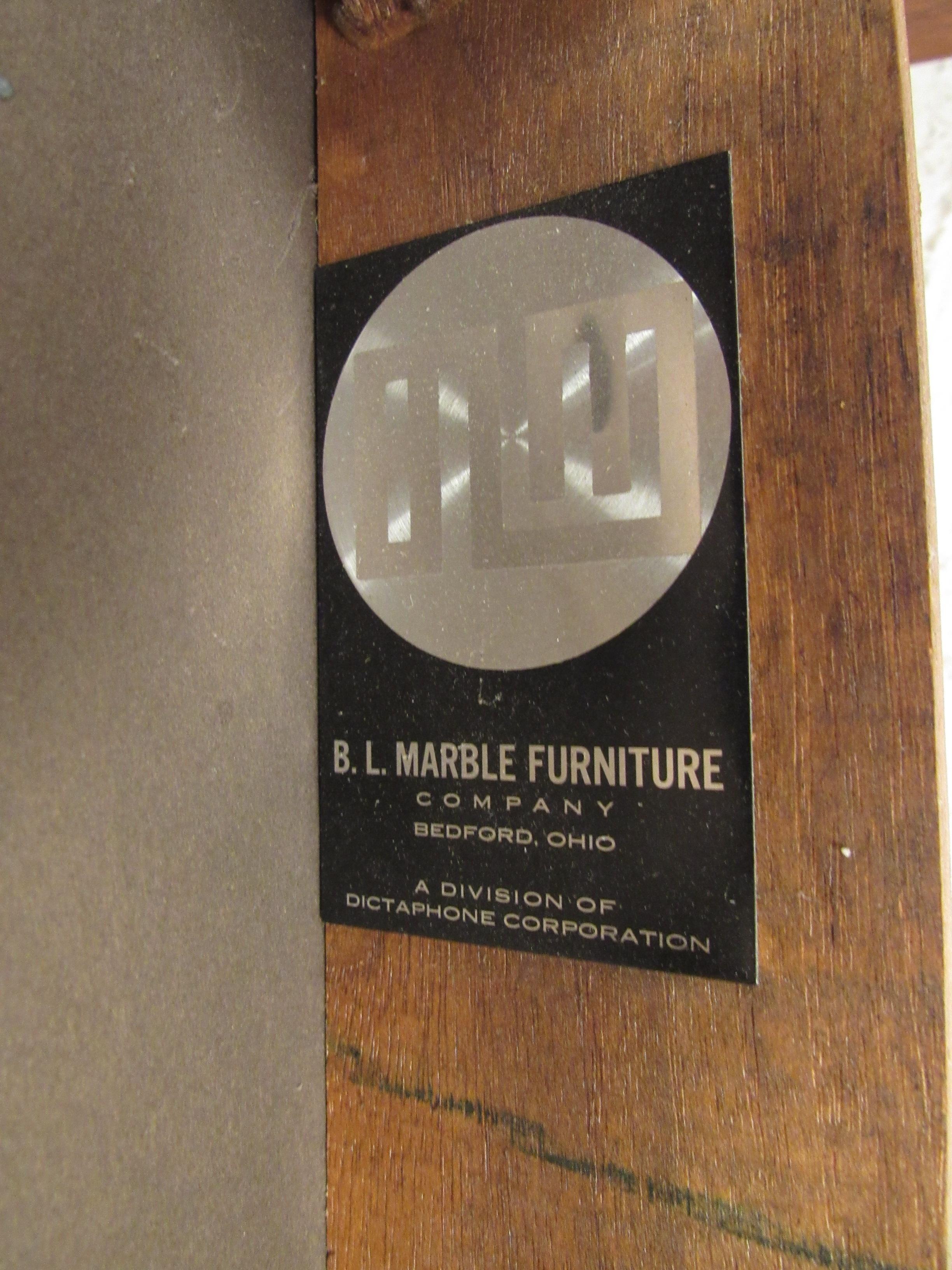 Set of 4 Midcentury Dining Chairs by B.L. Marble Furniture Co. In Good Condition In Brooklyn, NY