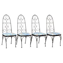 Set di 4 sedie da patio Mid Century Lloyd / Heywood Wakefield con tessuto nuovo
