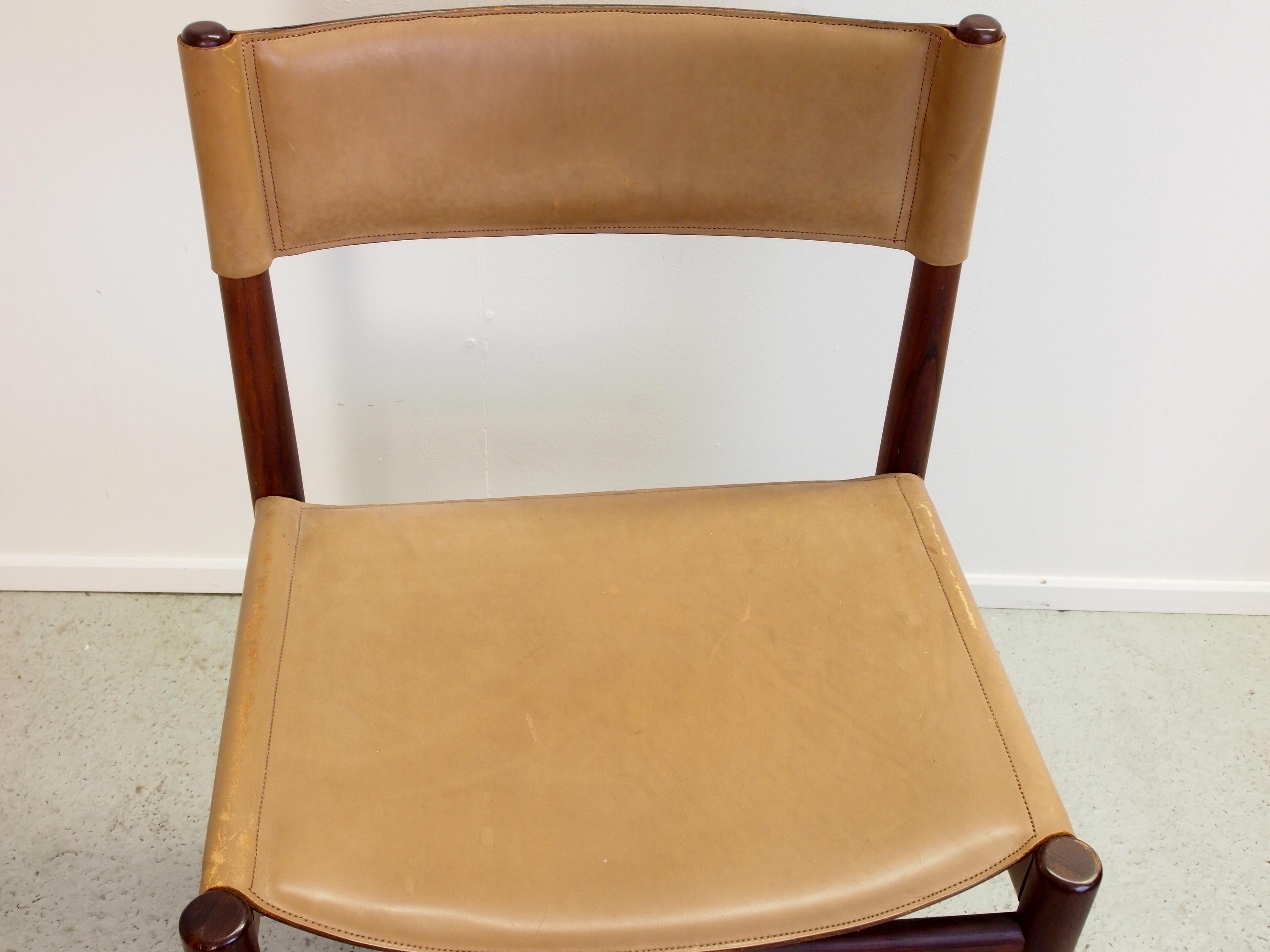 Set 4 Midcentury Pallisander Chairs by Kurt Ostervig for Sibast Furniture For Sale 6