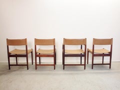 Set 4 Midcentury Pallisander Chairs by Kurt Ostervig for Sibast Furniture